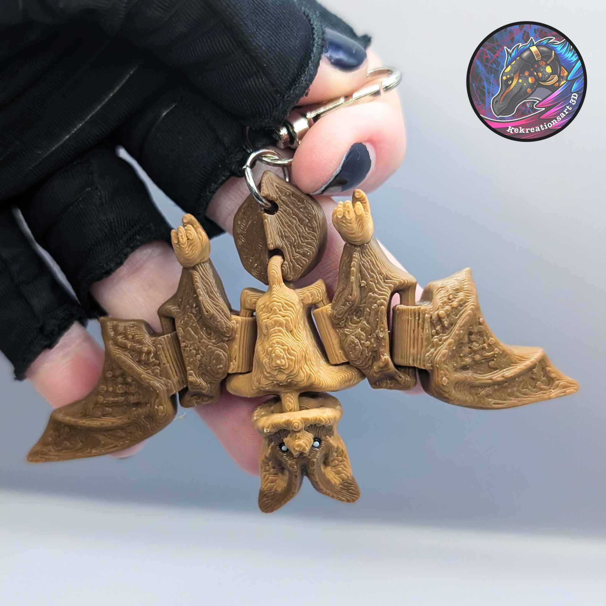 Baby Flexi Bat Keychain 3d model