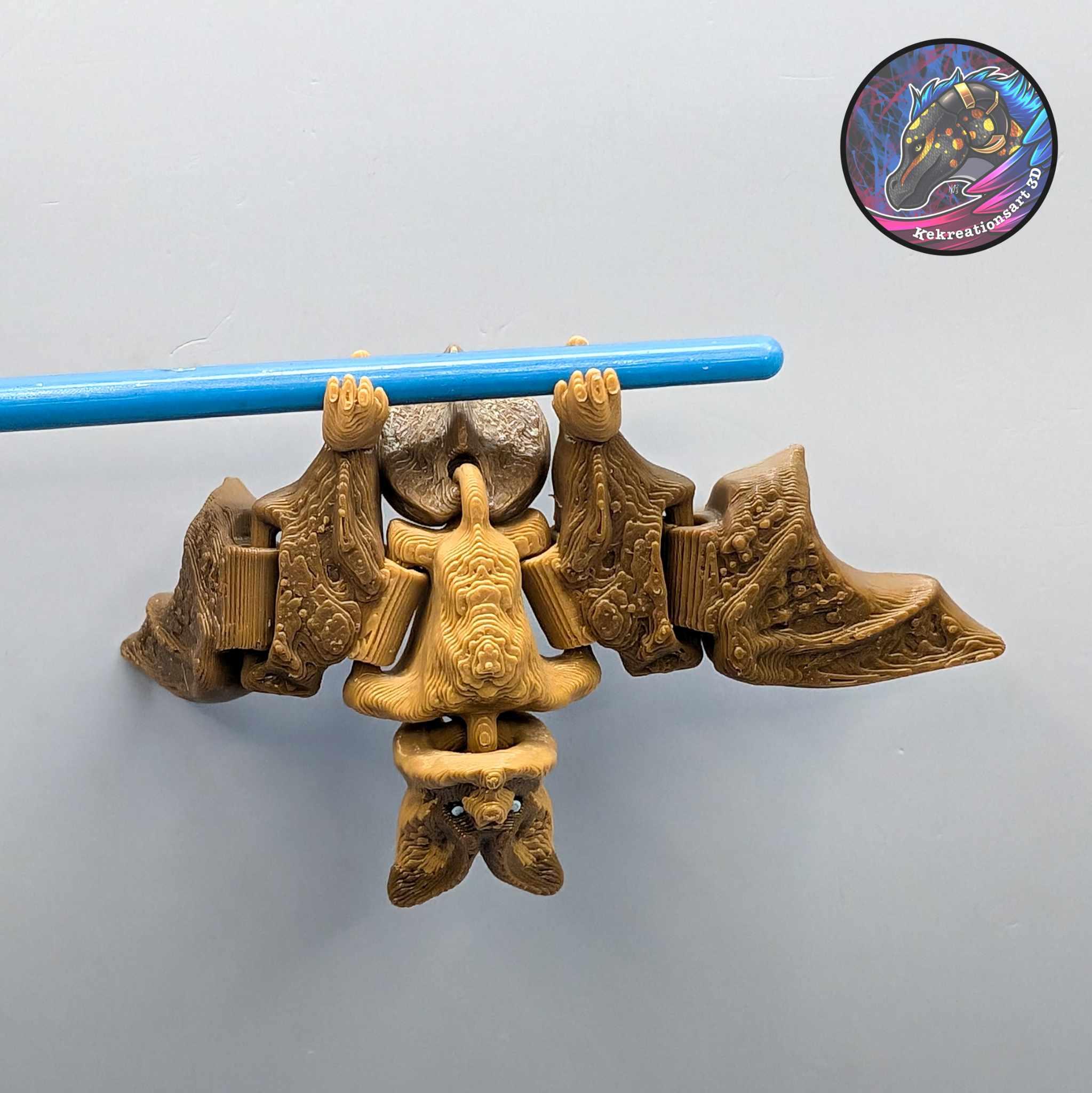 Baby Flexi Bat Keychain 3d model