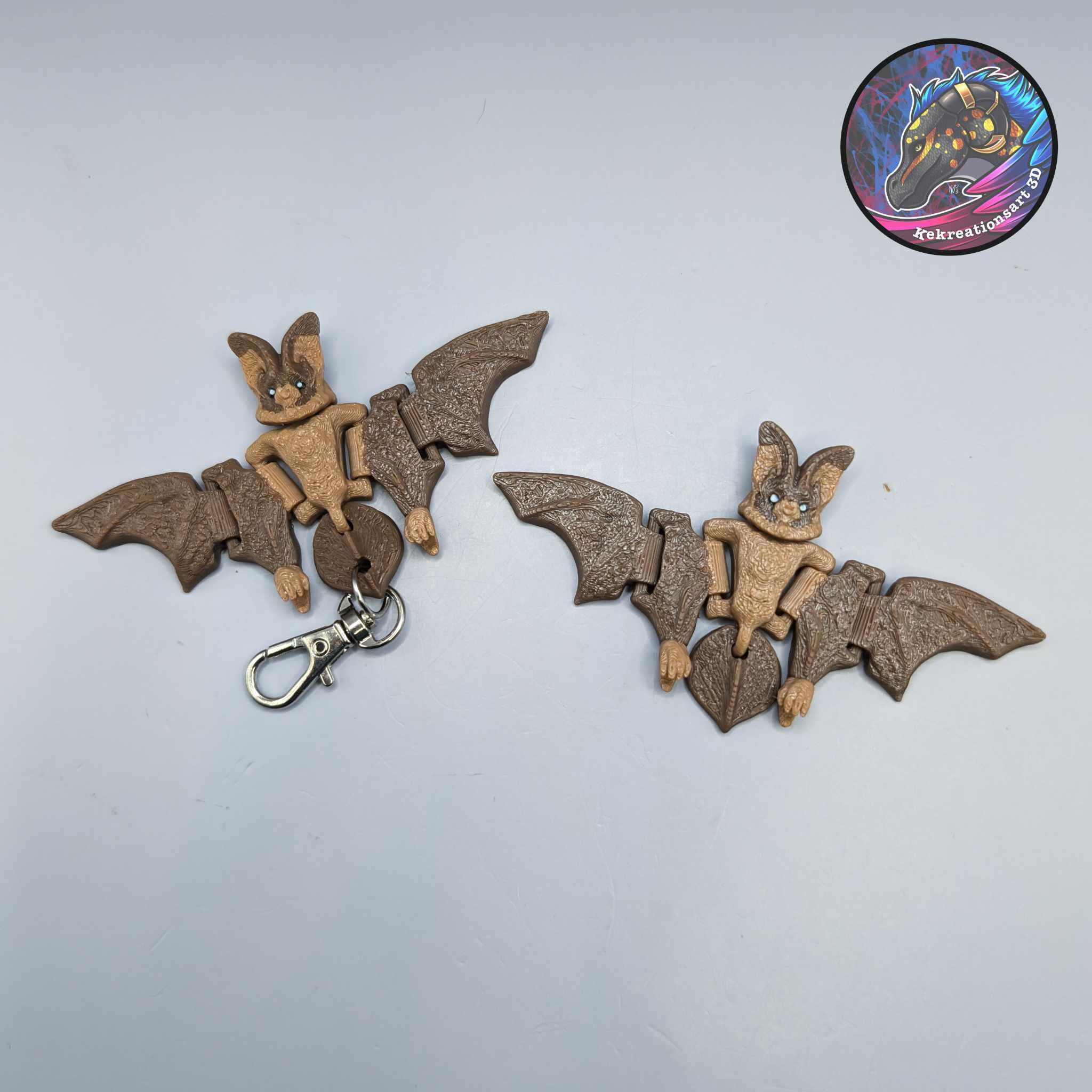 Baby Flexi Bat Keychain 3d model