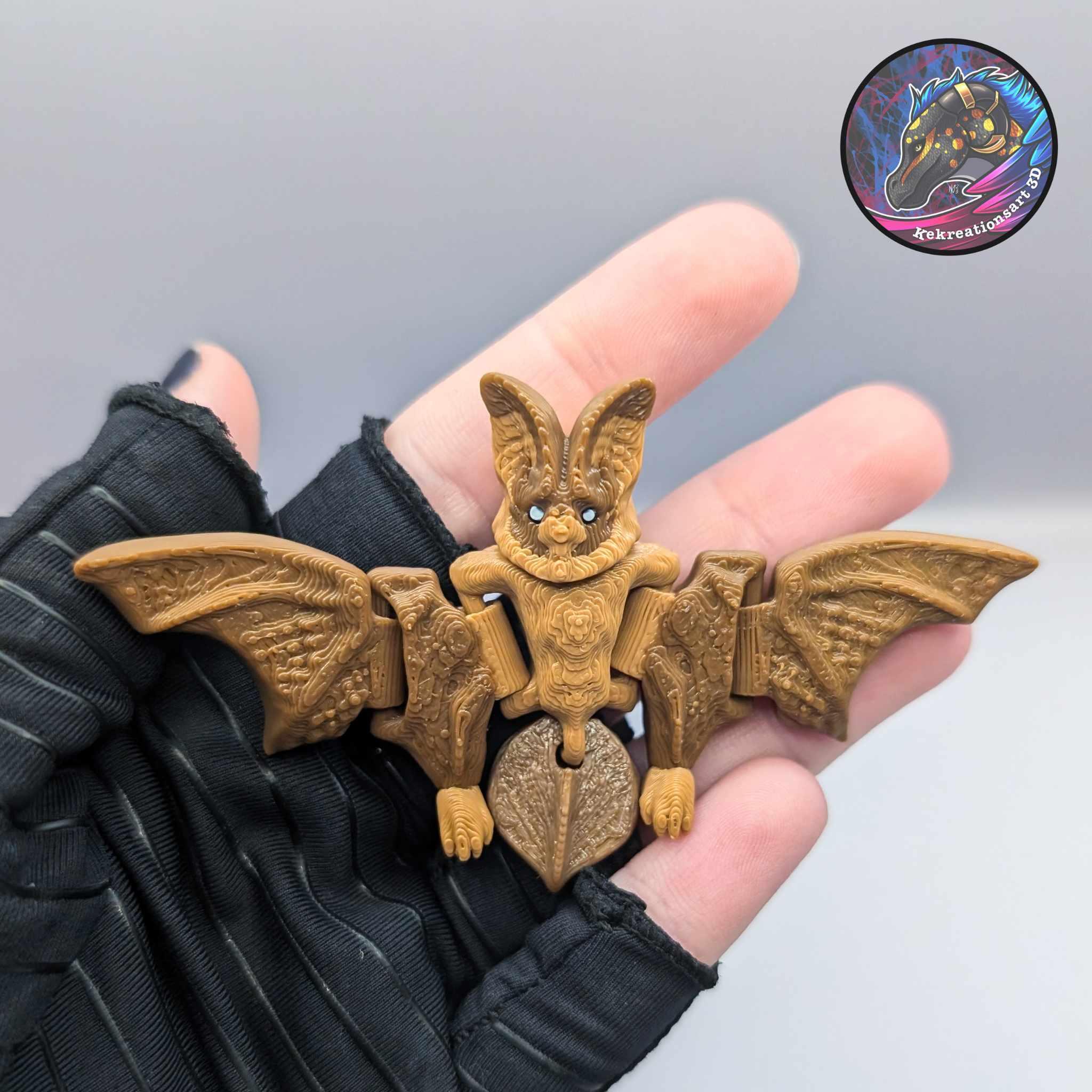 Baby Flexi Bat Keychain 3d model