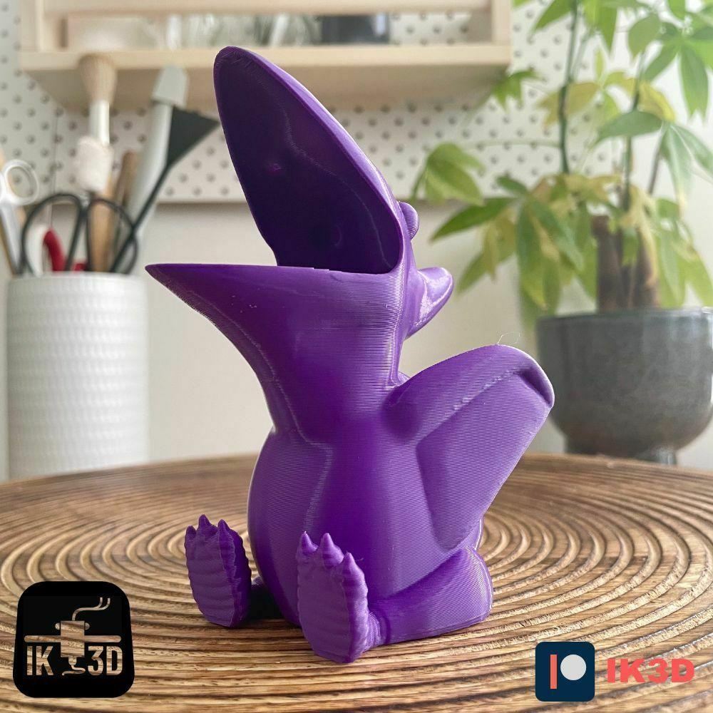 Chubby Pterodactyl Dinosaur Pencil Holder - No Supports 3d model