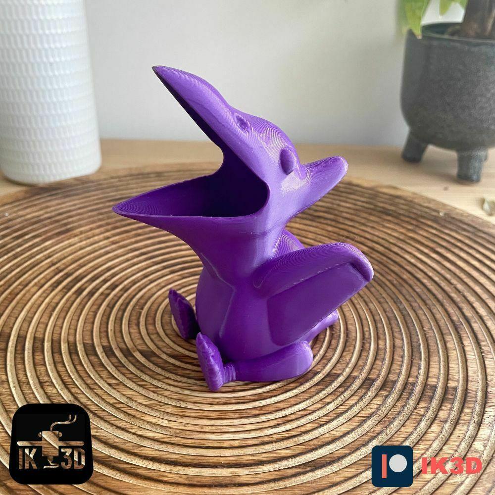 Chubby Pterodactyl Dinosaur Pencil Holder - No Supports 3d model