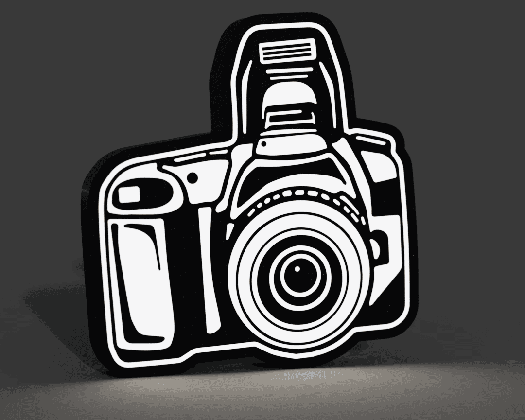 Camera DSLR Photography Lightbox LED Lamp 3d model