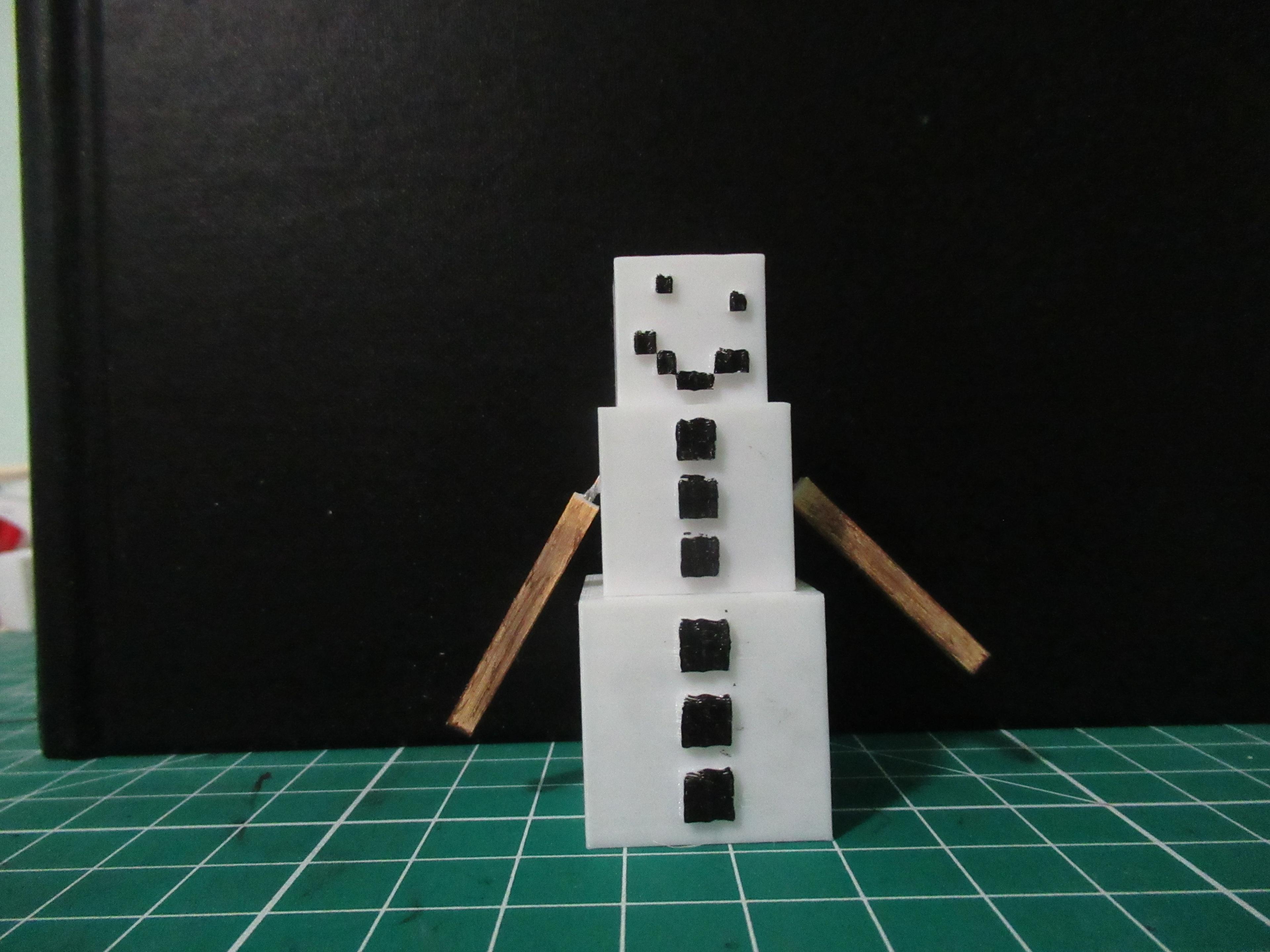 Articulated Minecraft Snowman 3d model