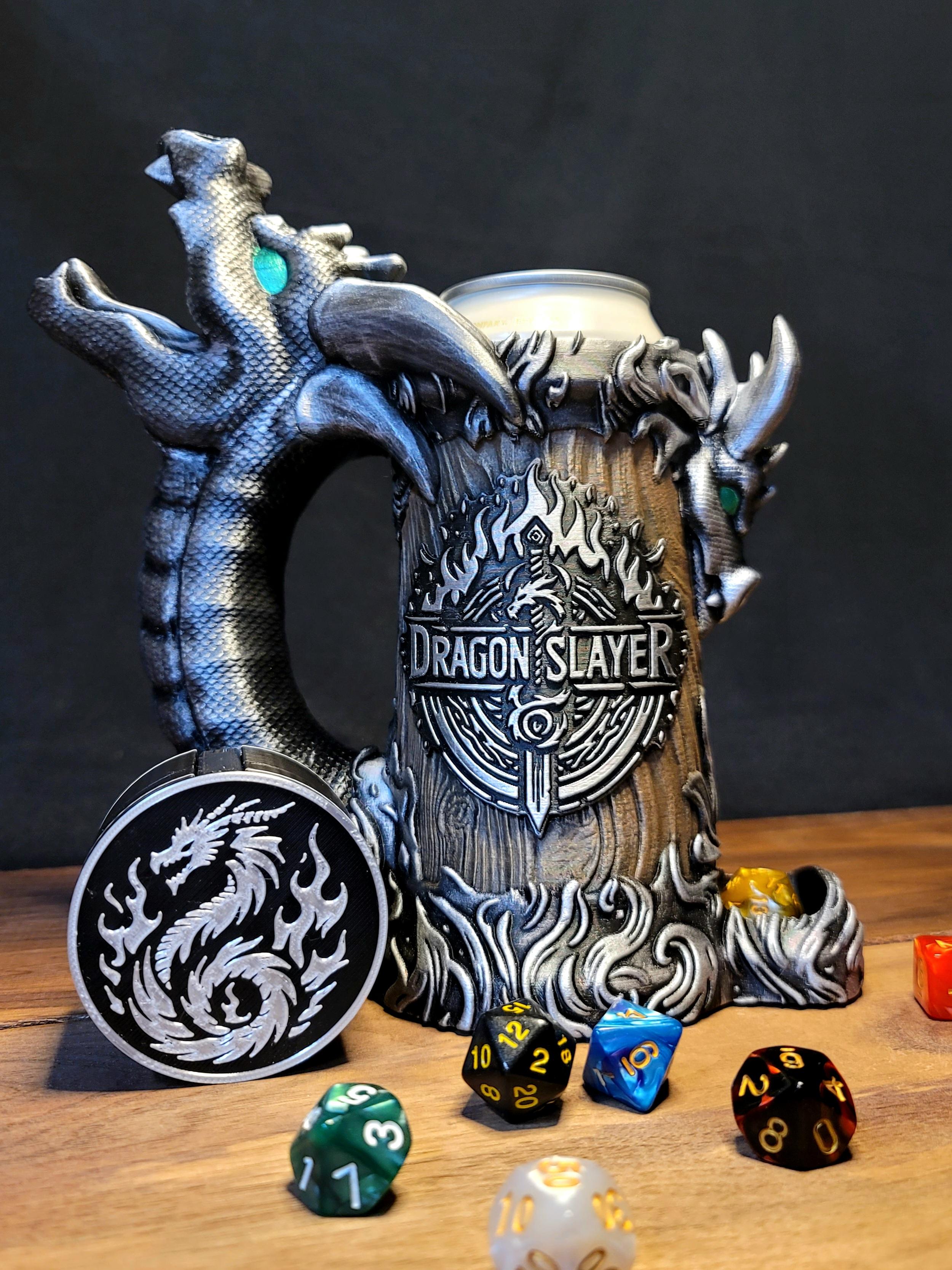 12oz. Dragon Slayer Can Cozy Dice Tower 3d model