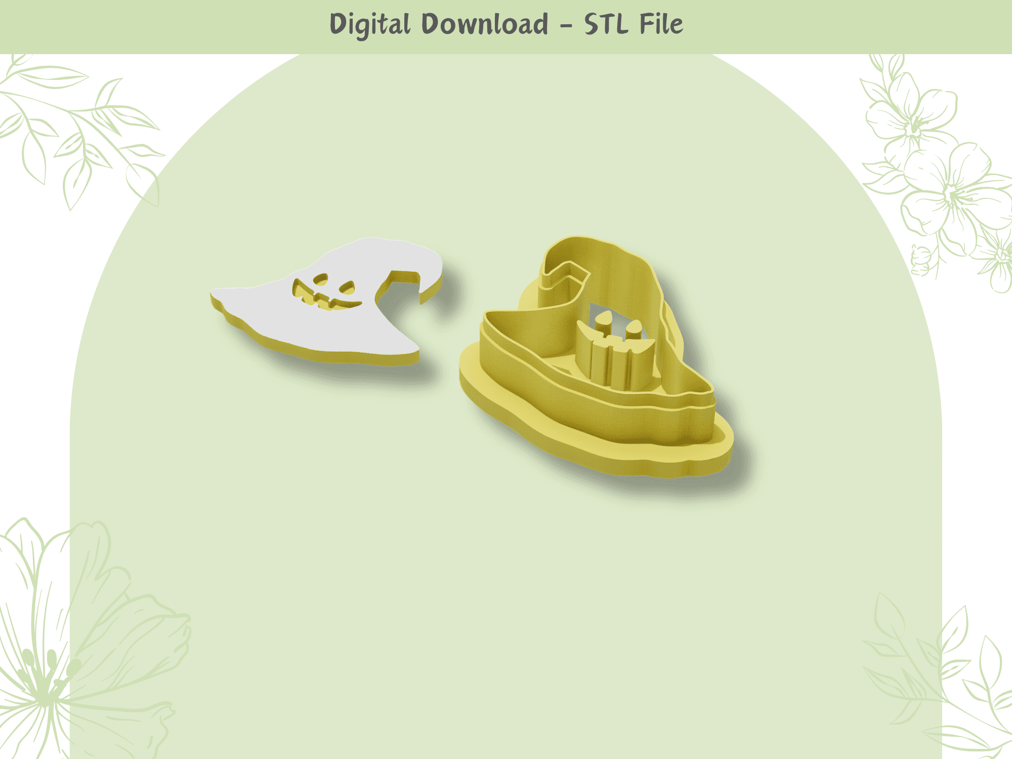 Witch Hat Clay Cutter for Polymer Clay | Digital STL File | Clay Tools | Cookie Cutters  3d model