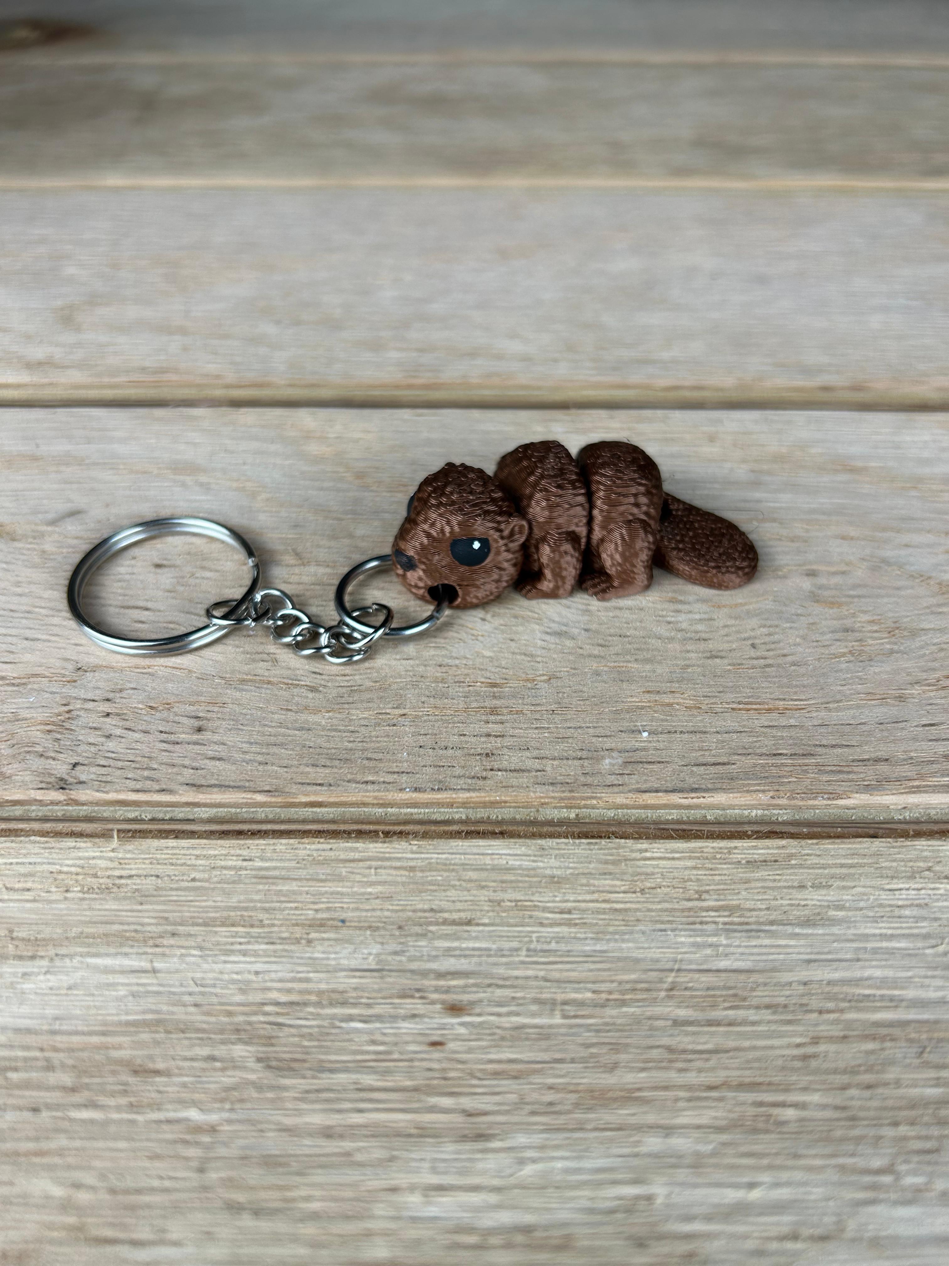 Baby Beaver Keychain 3d model