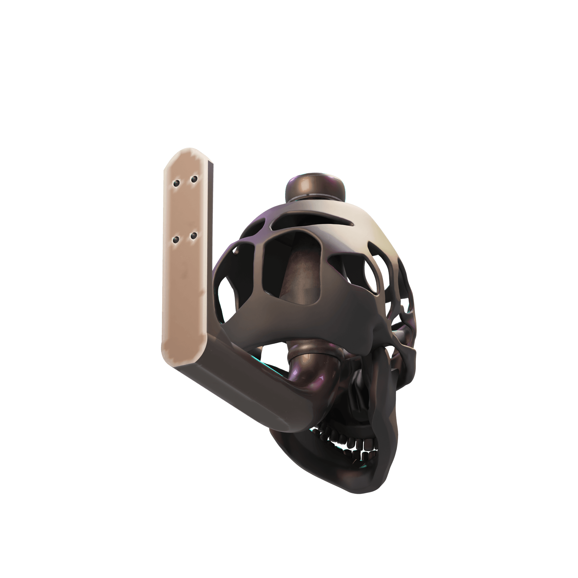 Skull Helmet Display Wall Version 3d model