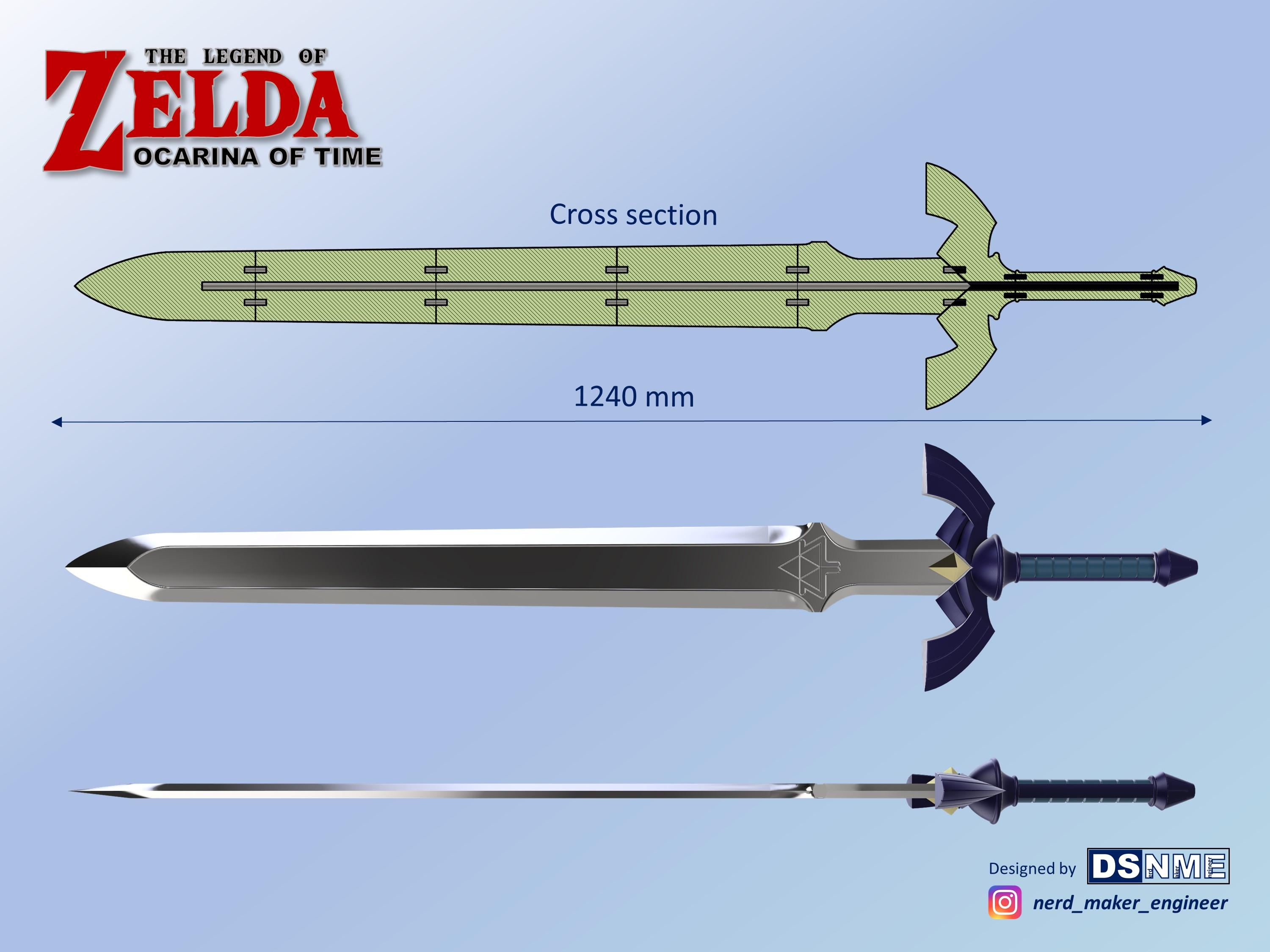 MASTER SWORD from Zelda Ocarina of Time (Life Size) 3d model