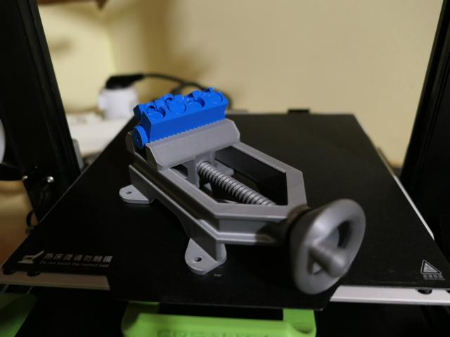MINI PNP Vice - Heavy Version - The V8 by TurboSunshine (Thingiverse) in the vice - 3d model