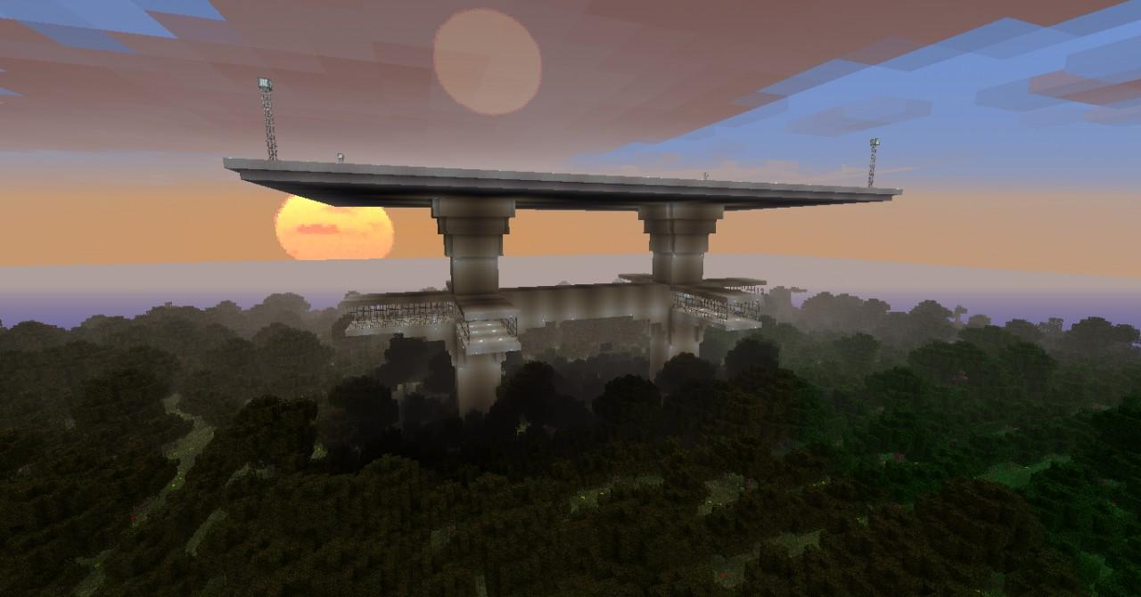 Minecraft Landing Platform 3d model