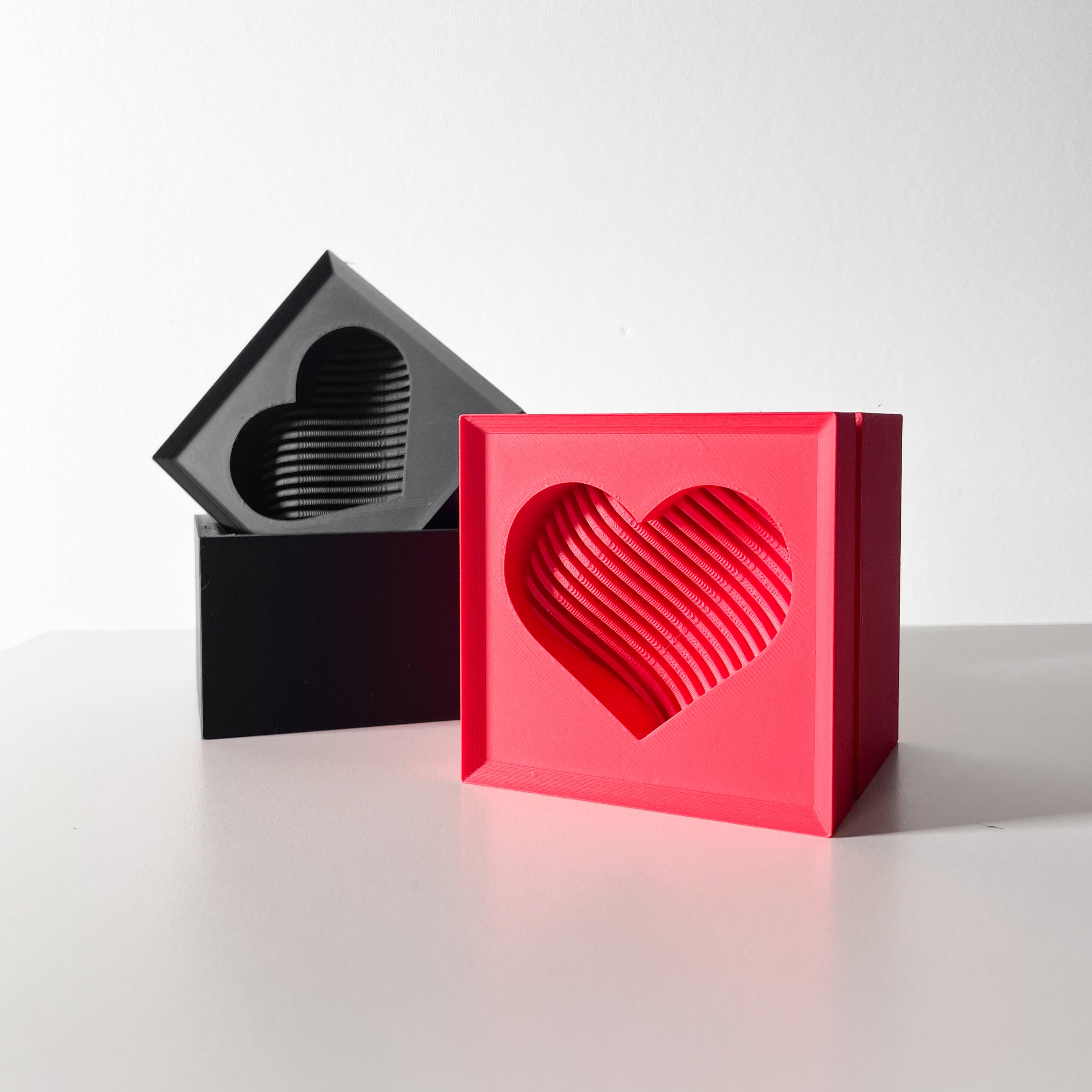 Valentine's Day Gift Box or Jewelry Holder  | Modern Heart Gift Box 3d model