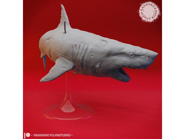 Great Wight Shark (Undead) - Tabletop Miniature 3d model