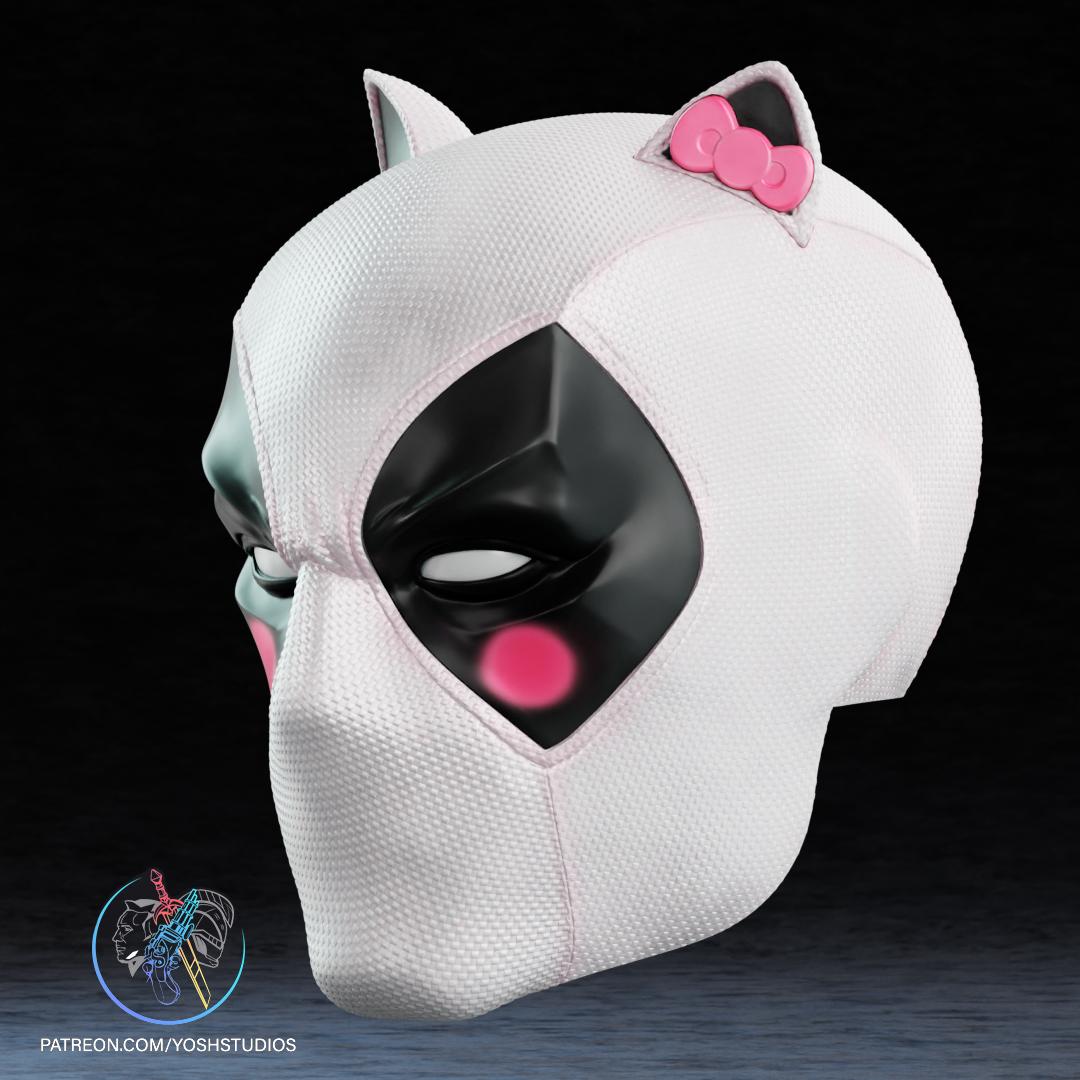 Hello Kitty Deadpool Mask 3D Printer File STL 3d model