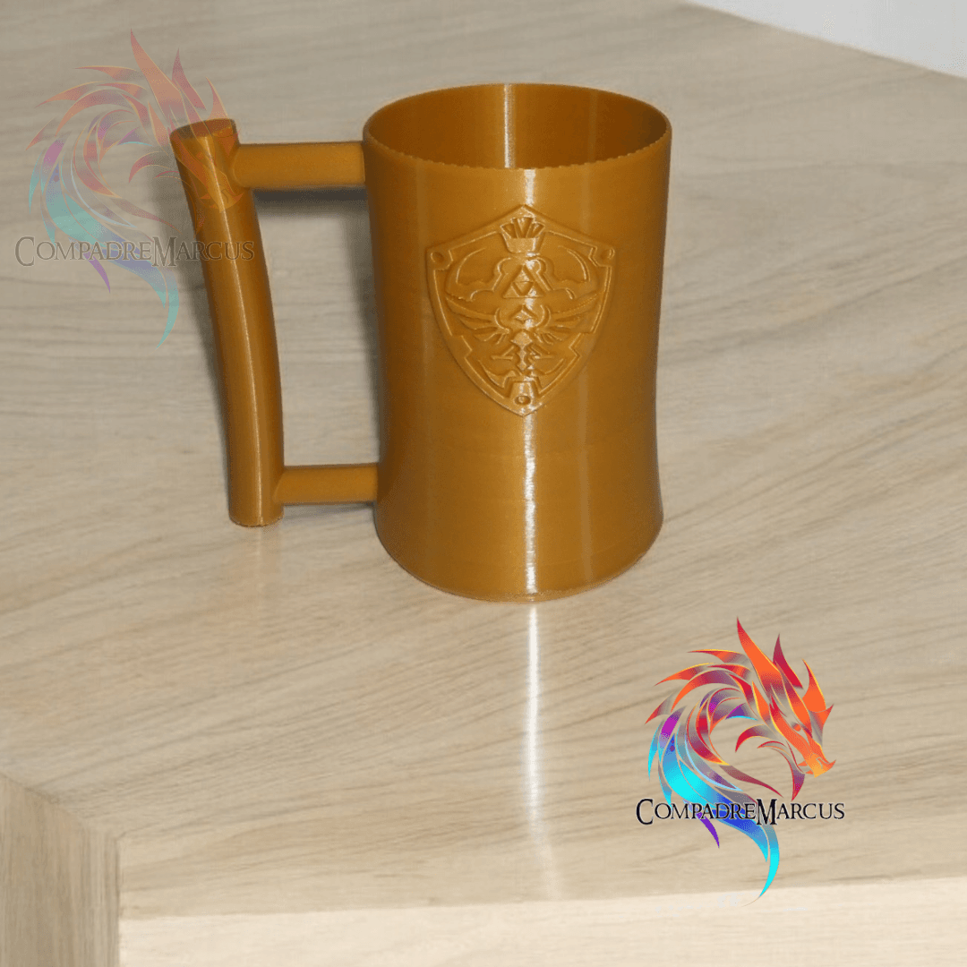 Hylian shield style soda can jug 3d model