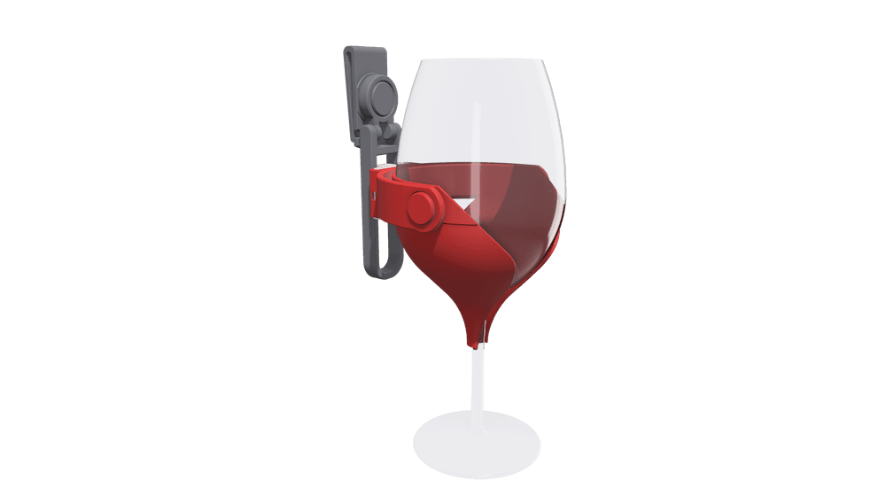 BevvySteady Wine - Gimballed Wine Glass Holder 3d model