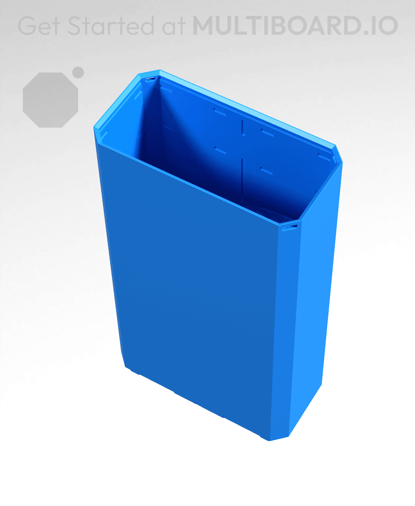 2x1x3.5 - Simple Walls - Standard Click-In Multibin Shell Extension 3d model