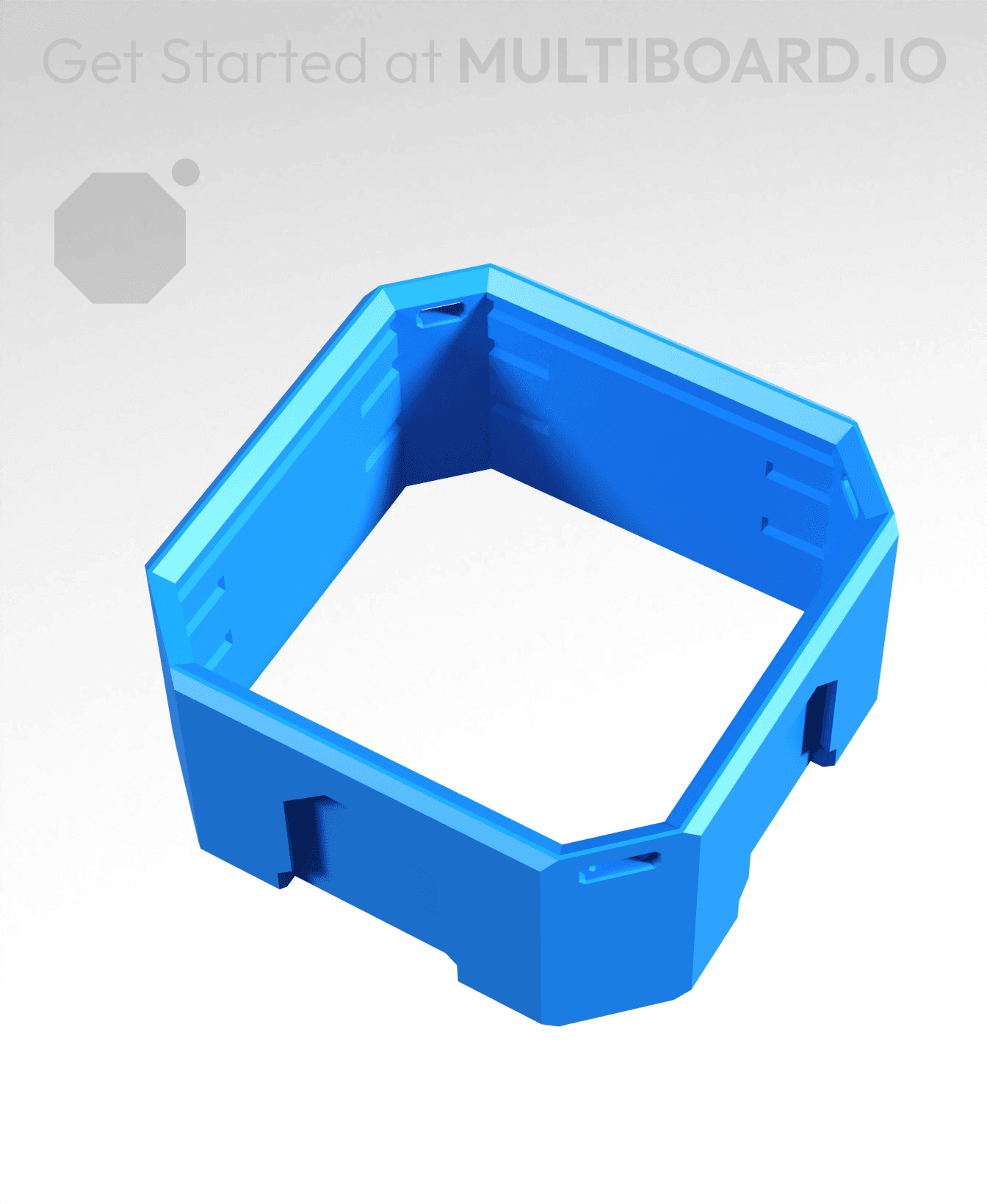 1x1x0·5 - Topped Multipoint Rail - Pop-In Bin Extension 3d model