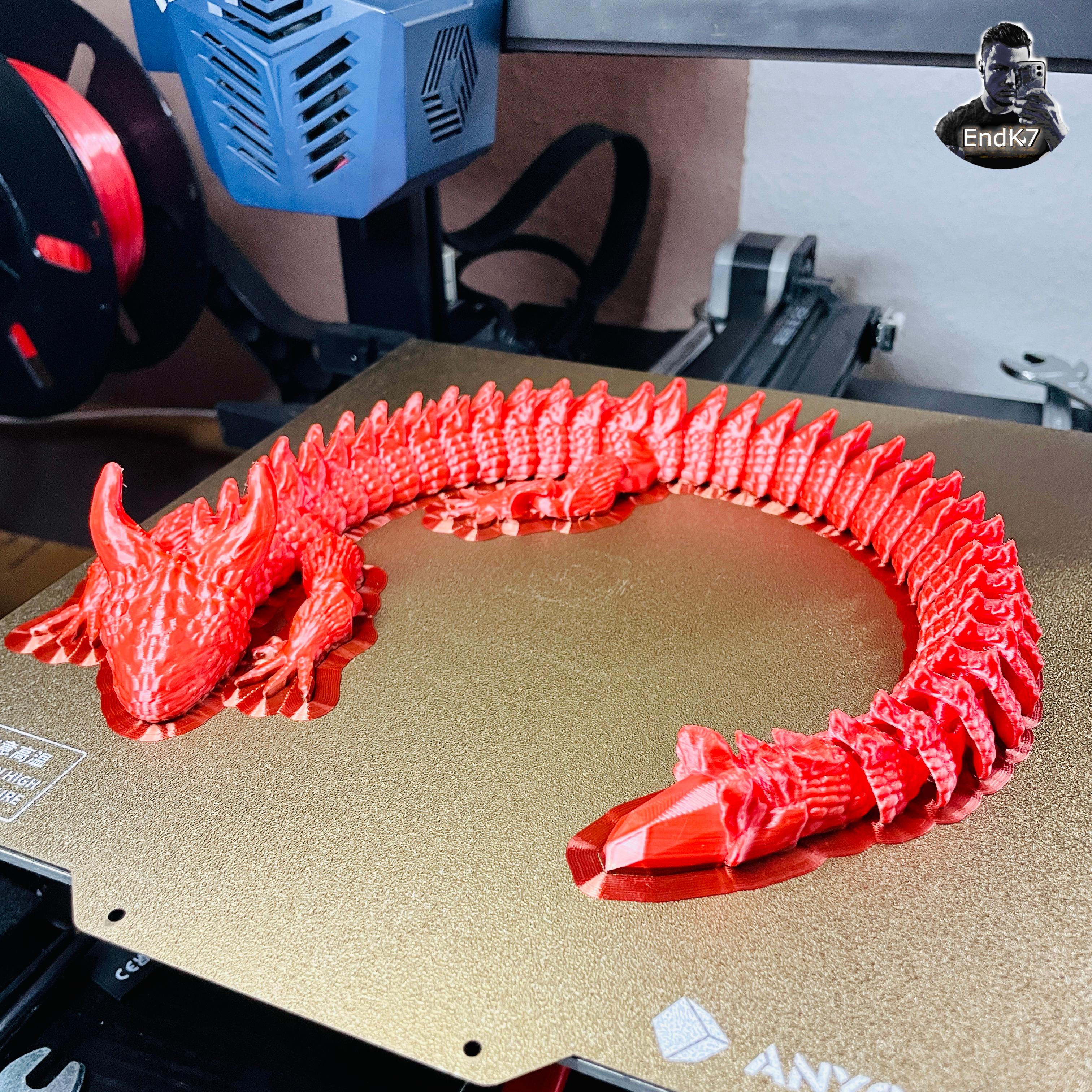 Diabolical Dragon Snake - Articluated - Print in Place - No Supports - Flexi 3d model