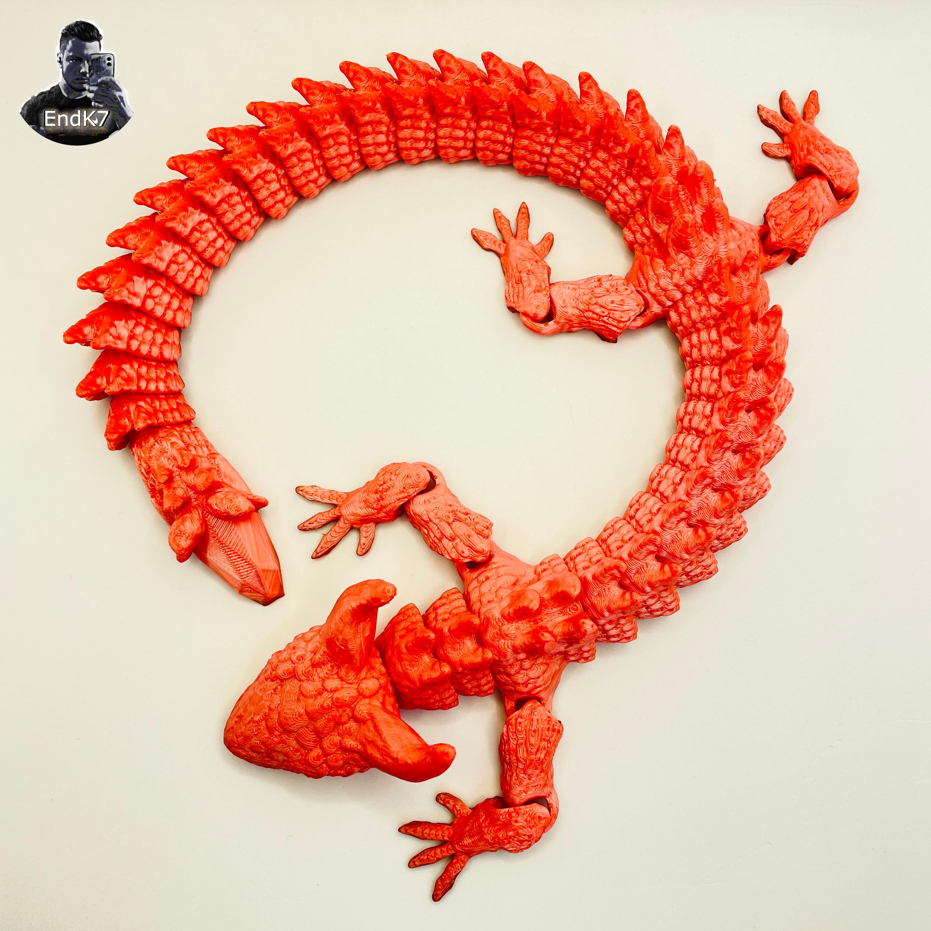 Diabolical Dragon Snake - Articluated - Print in Place - No Supports - Flexi 3d model