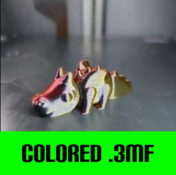 Colored_MiniMonster_BabyDragon_PrintStart3D.3mf 3d model