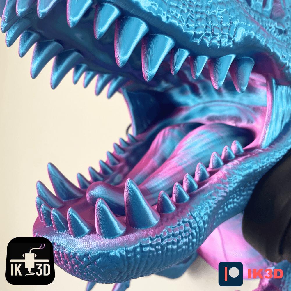 T-Rex Dinosaur Head Wall Mount by IK3D 3d model