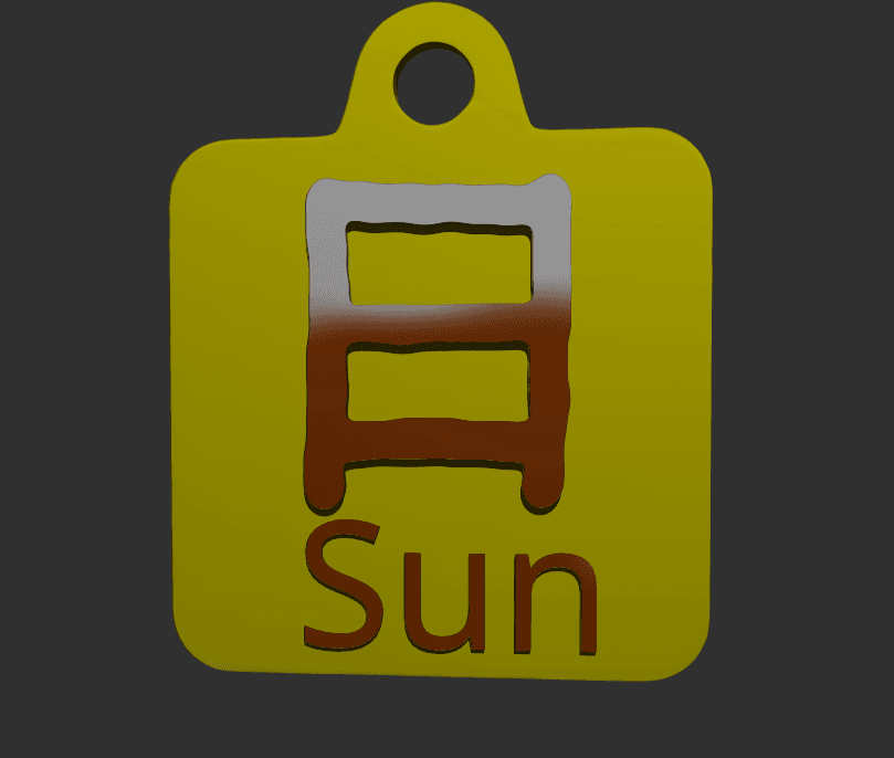 keychain sun.stl 3d model