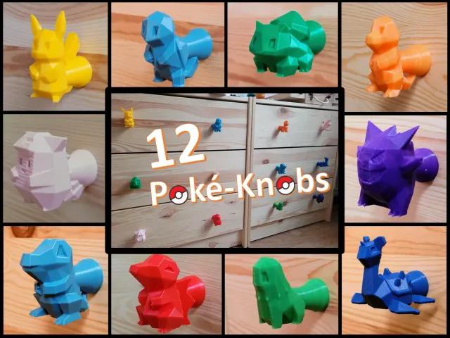 Low-Poly Pokemons - A Door Knob Collection 3d model