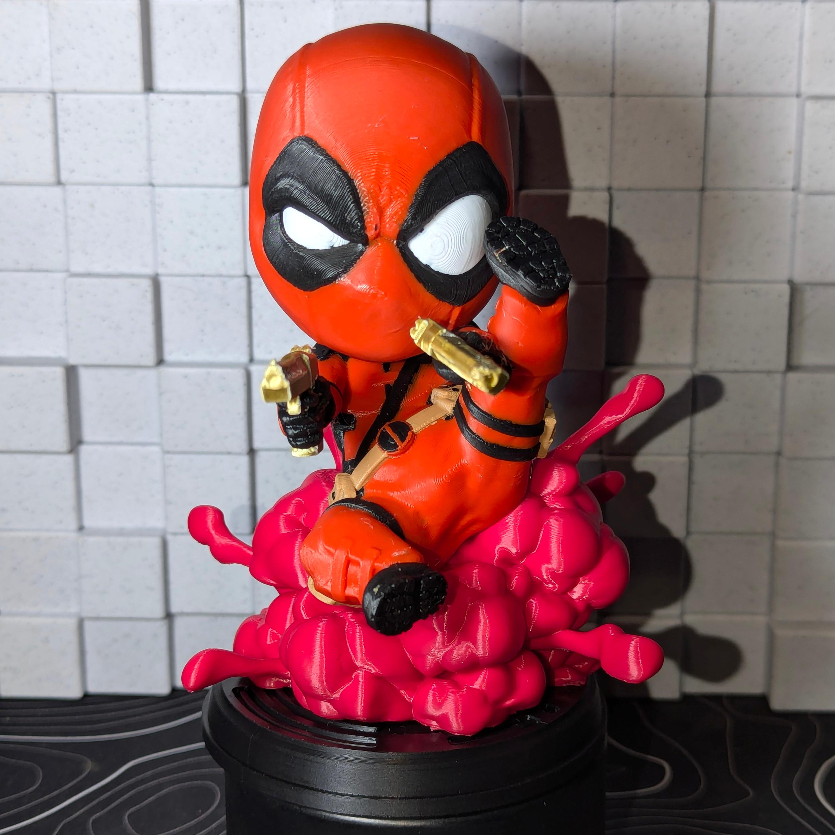 Li'l Deadpool - Single Color - Collectible Fanart Figure 3d model