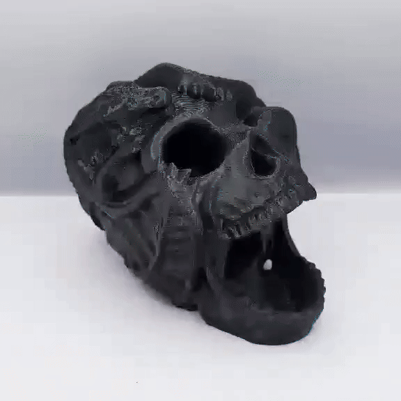 Skull With Dragon Dice Tower 3d model