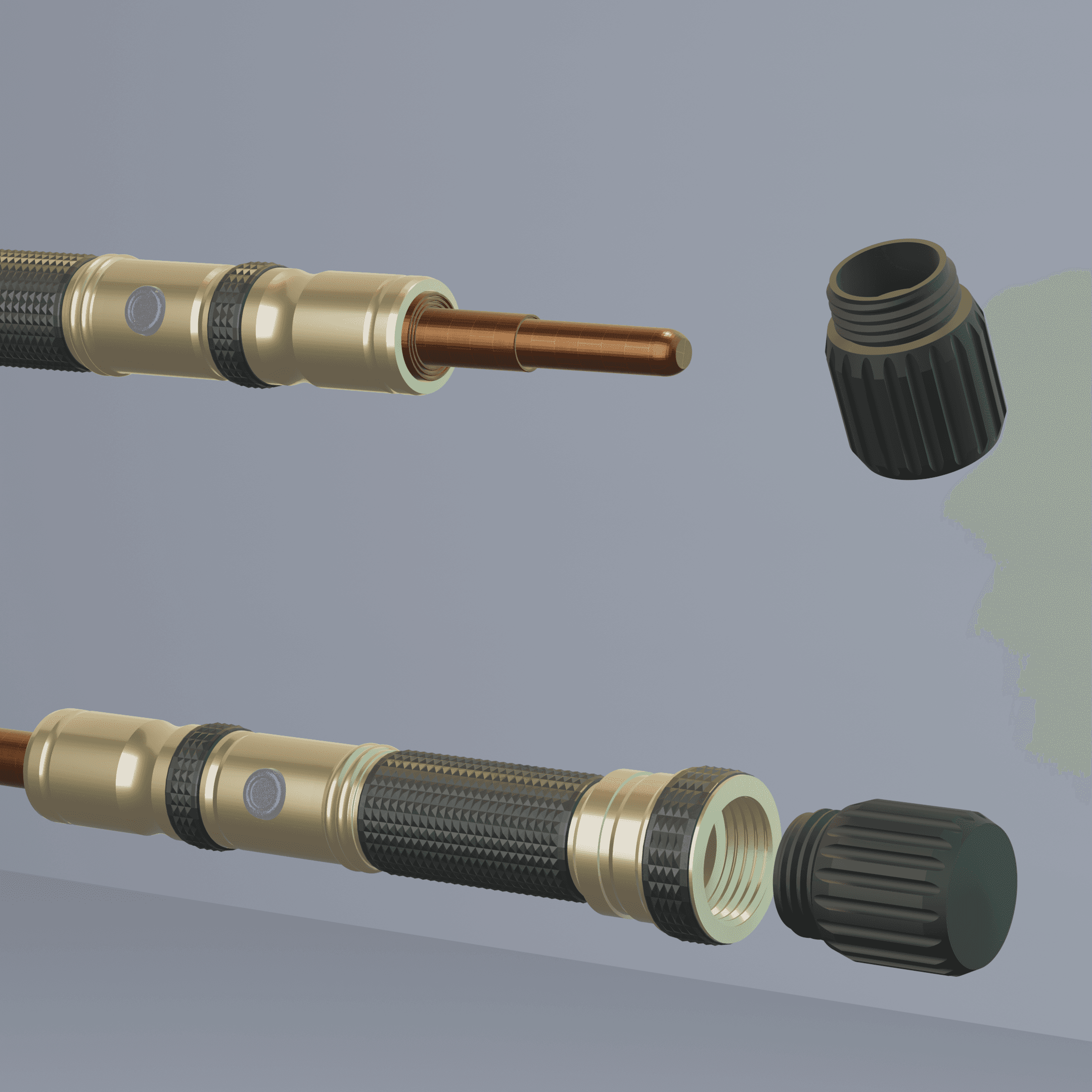 Print in Place Collapsing Jedi Lightsaber Concept 5 3d model