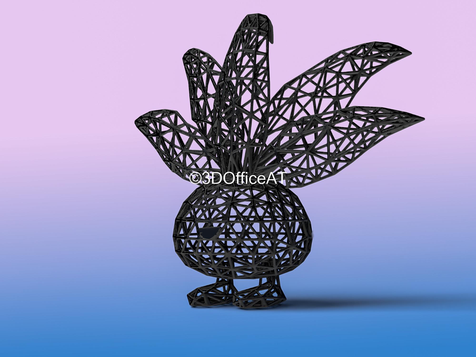 #043 Oddish Pokemon Wiremon Figure 3d model