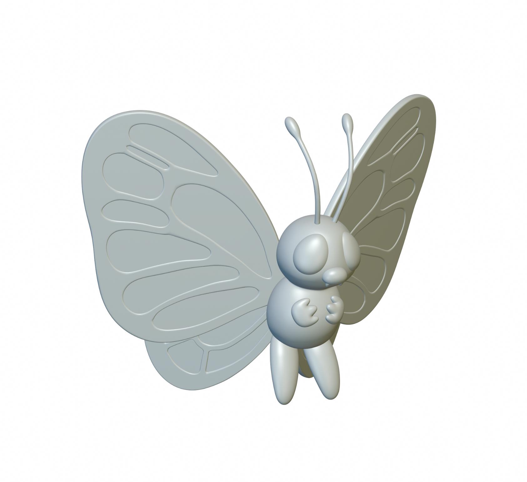 Pokemon Butterfree #12 - Optimized for 3D Printing 3d model