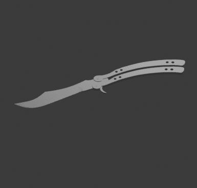butterflyknife.stl 3d model