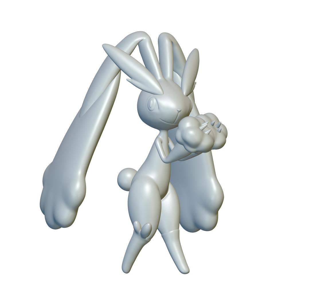Pokemon Lopunny #428 - Optimized for 3D Printing 3d model