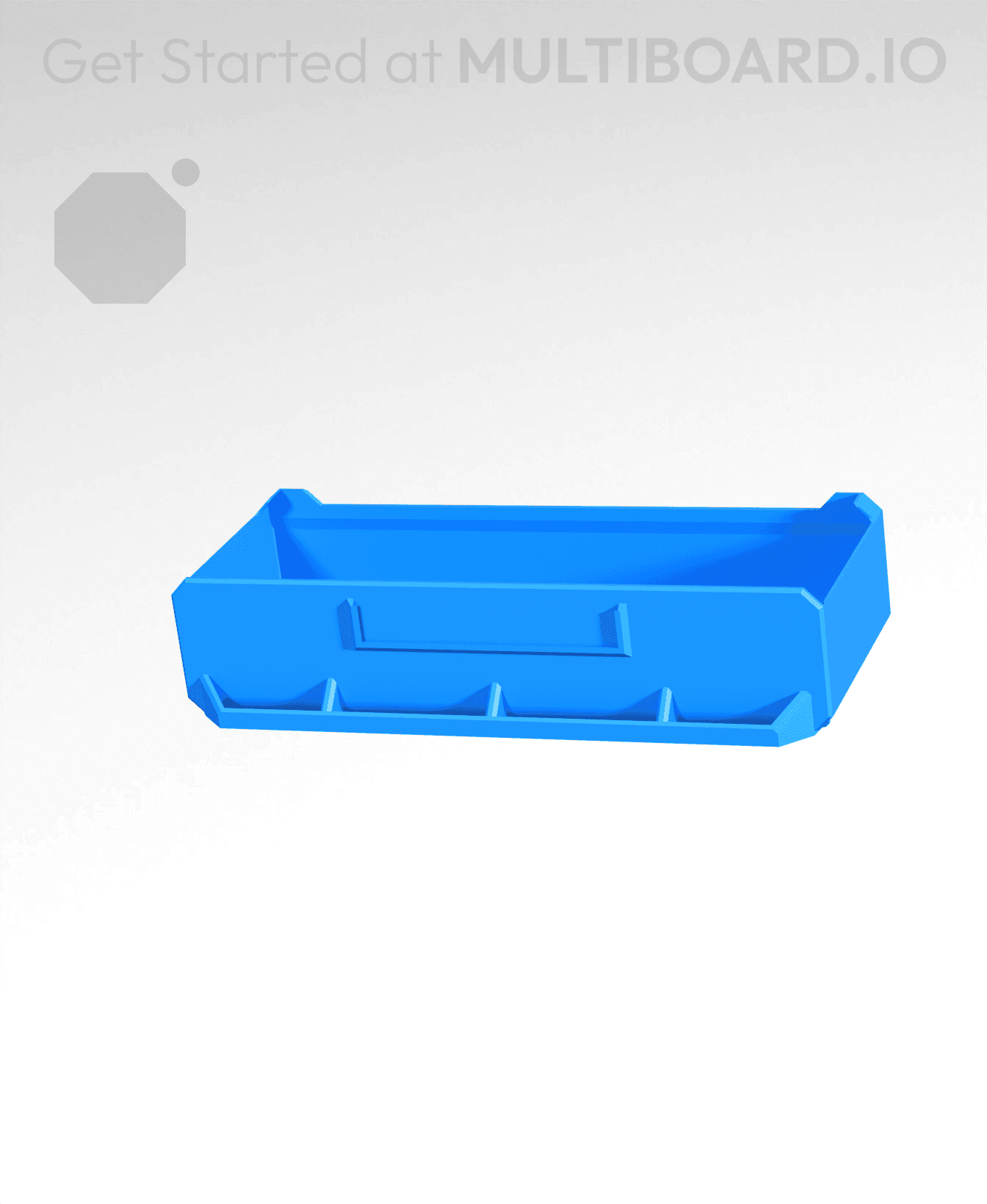 4x1x1.5-Deep - Multibin Simple Drawer 3d model