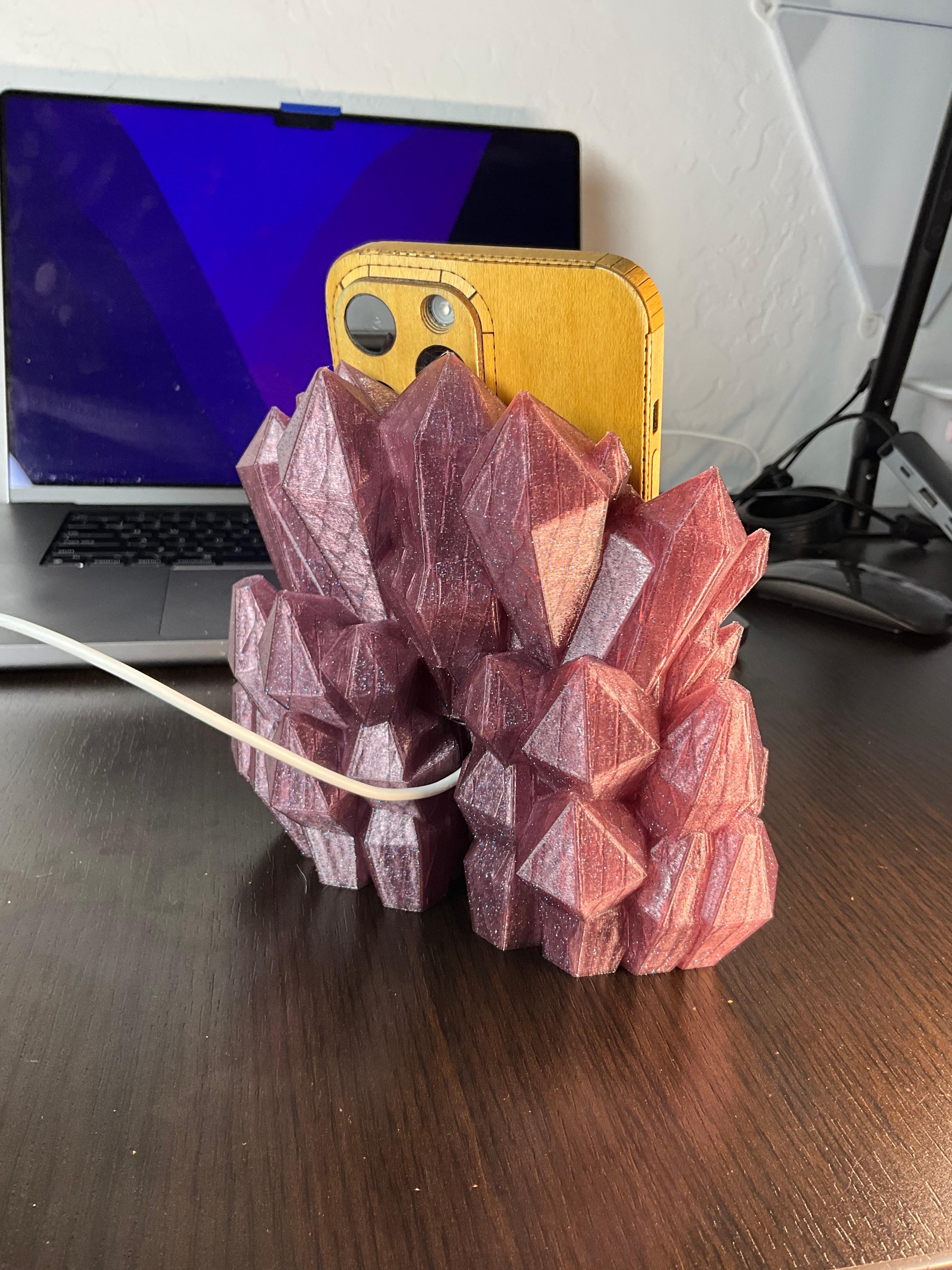 Magic Crystal Phone Stand with Wireless Charging or Without! Portrait Mode 3d model