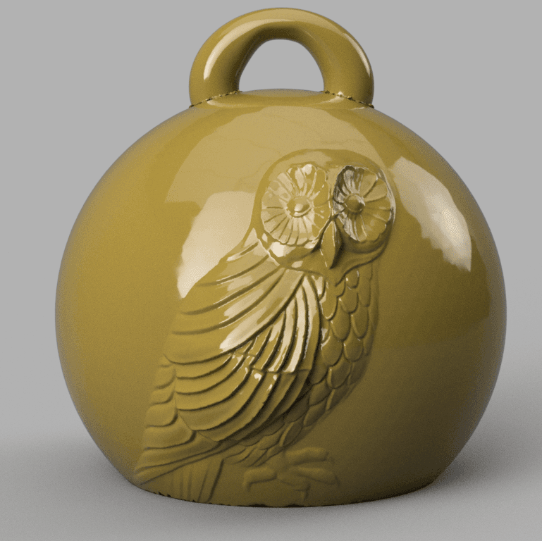 Christmas ball owl 3d model