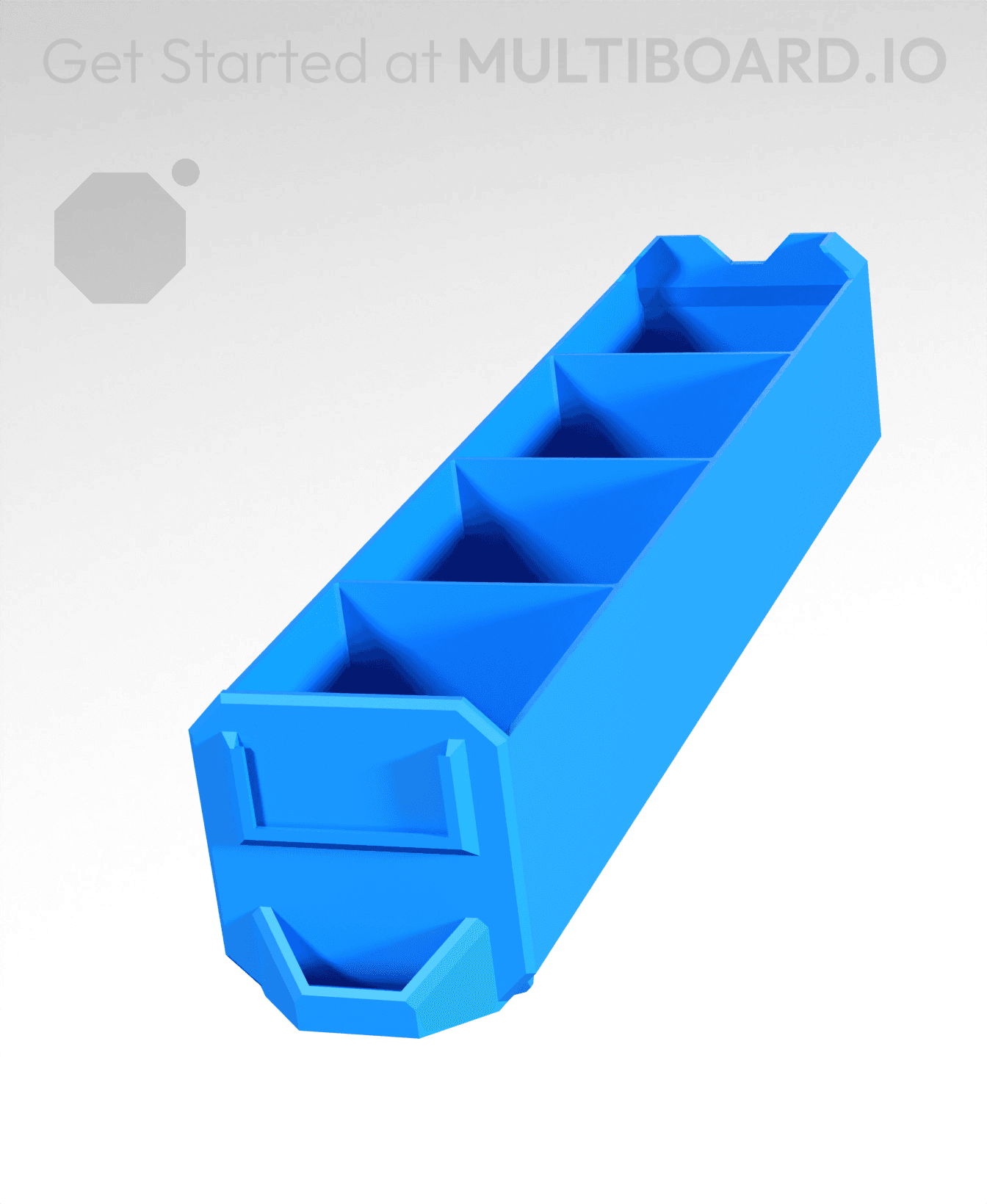 1x1x4-Deep - Grid Divided - Multibin Simple Drawer 3d model