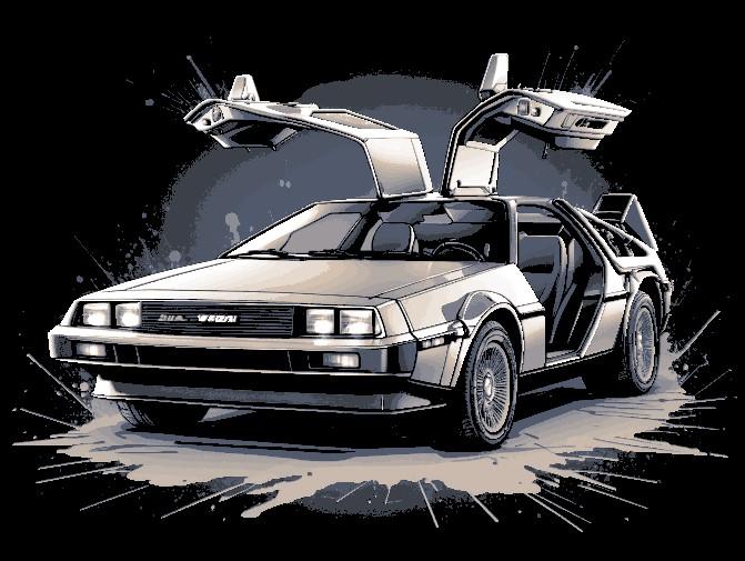 Fan Art Picture of the Back to the Future Hotrod DeLorean - Free for Limited Time 3d model