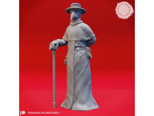 Plague Doctor Cleric - Tabletop Miniature 3d model
