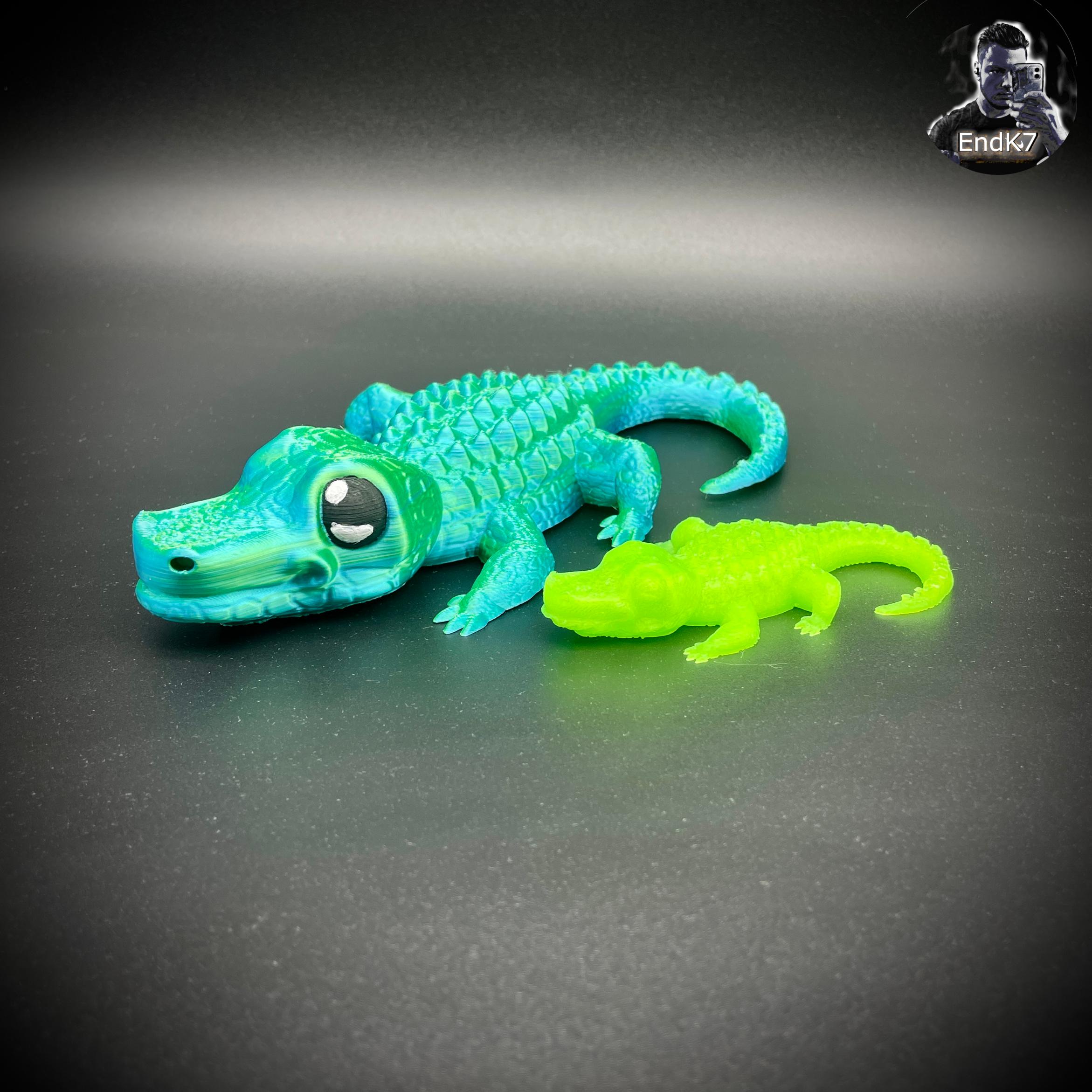 Cute Crocodile Figurine 3d model