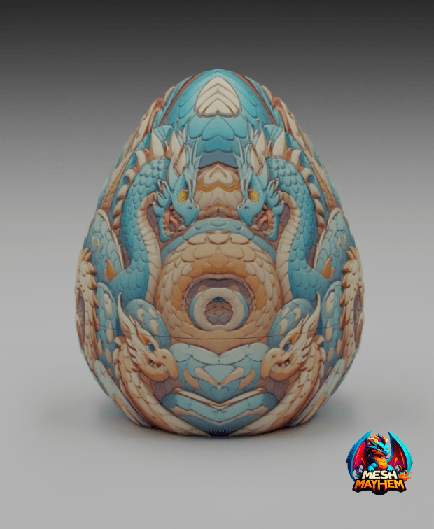 Articulated Dragon Egg 5  3d model