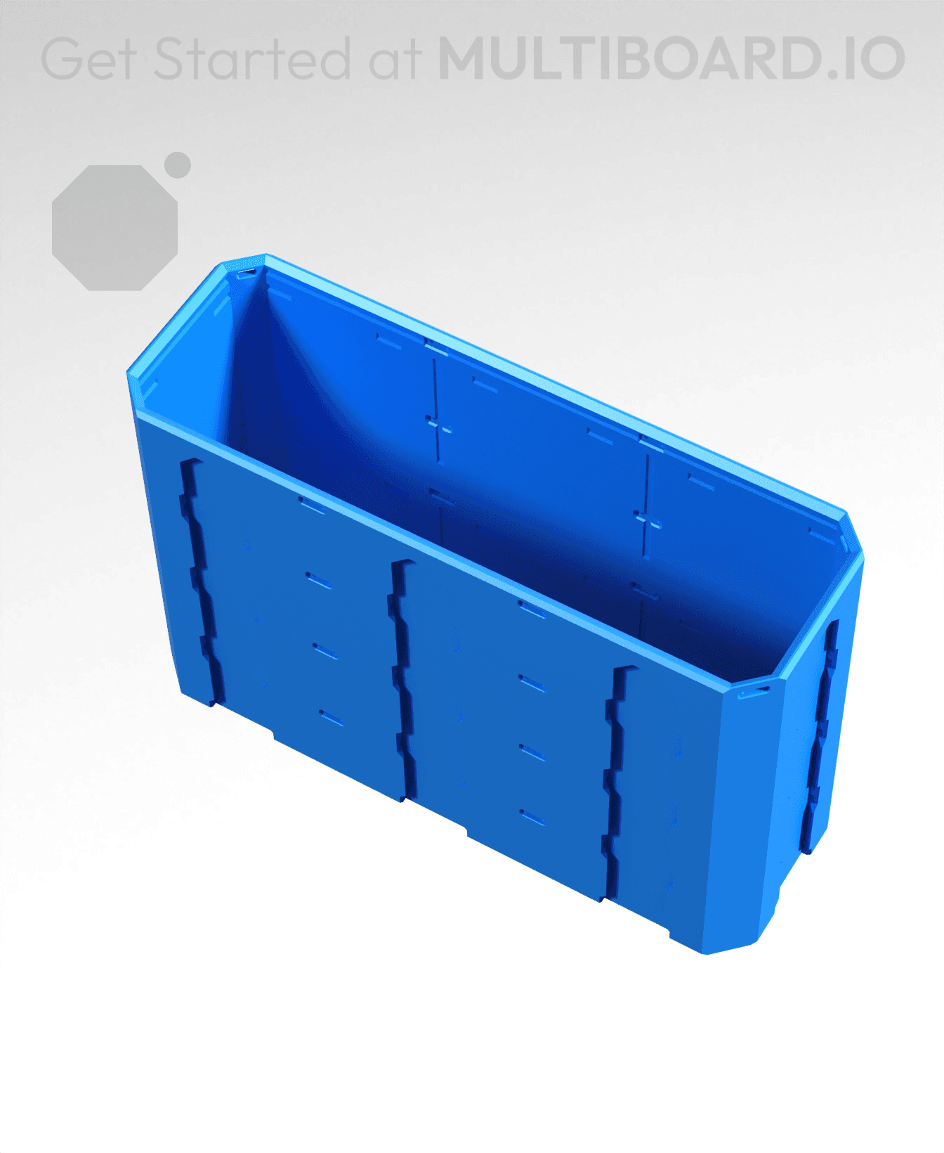 3x1x2 - Topped Multipoint Rail - Pop-In Bin Extension 3d model