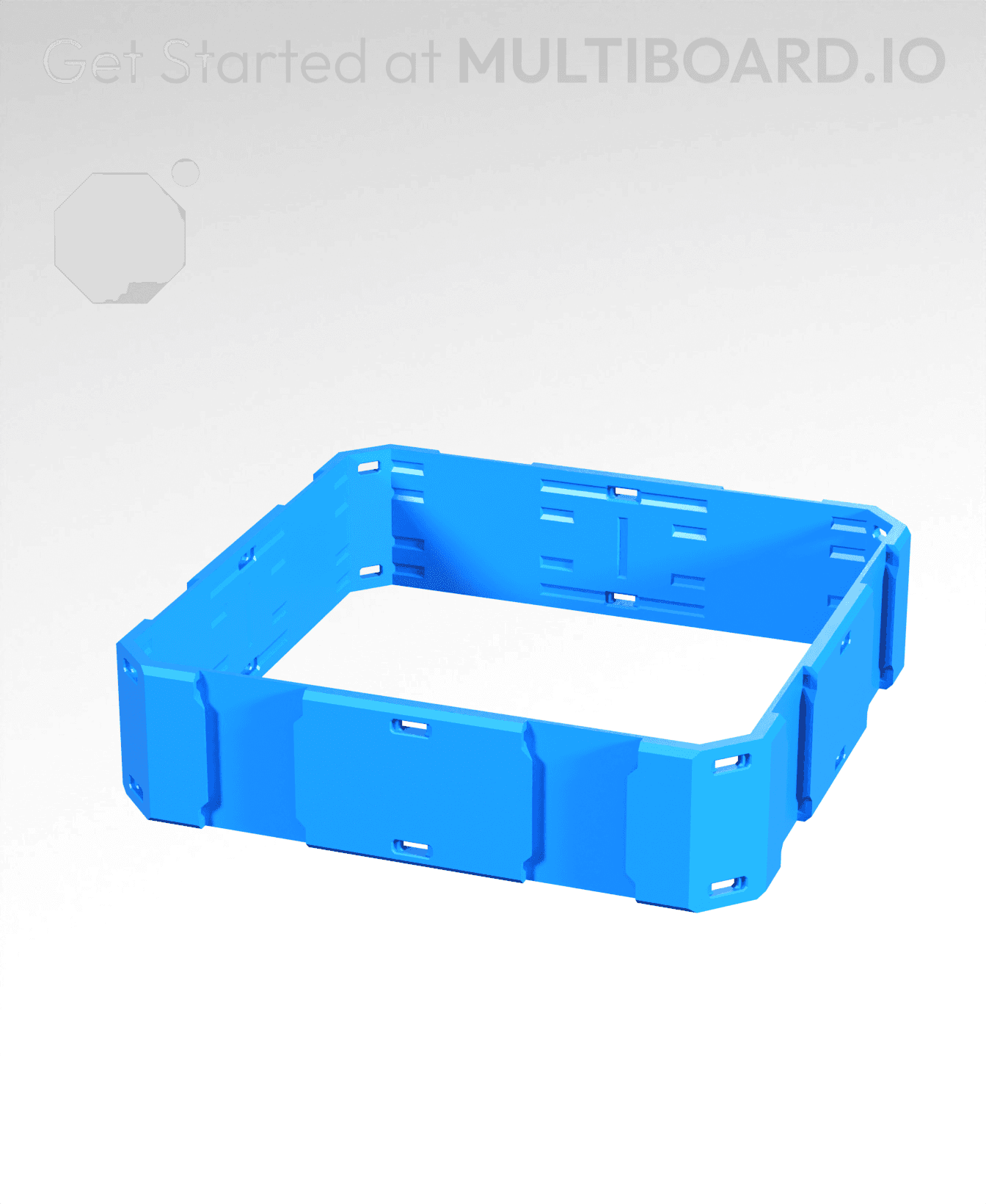 2x2x0.5 - Shell Edge - Multibin Shell Ring 3d model