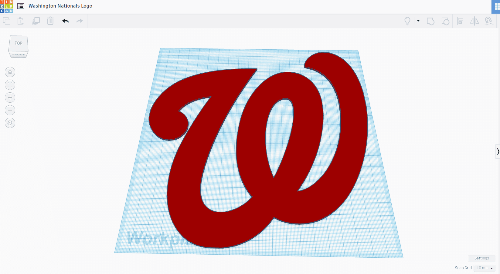 Washington Nationals Logo 3d model