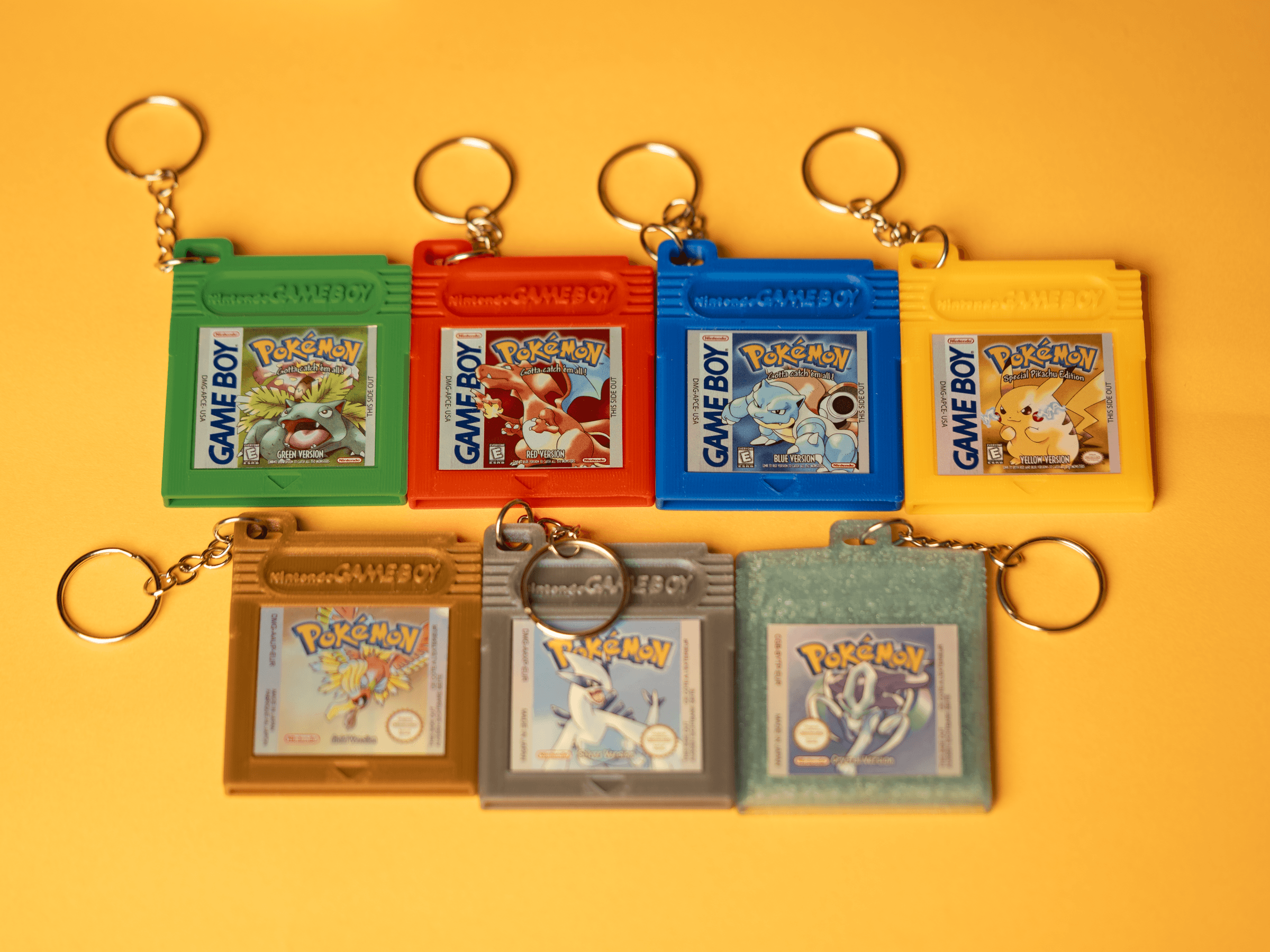 Gameboy and GB Color Cartridges - Keychains and Wall Mountables 3d model