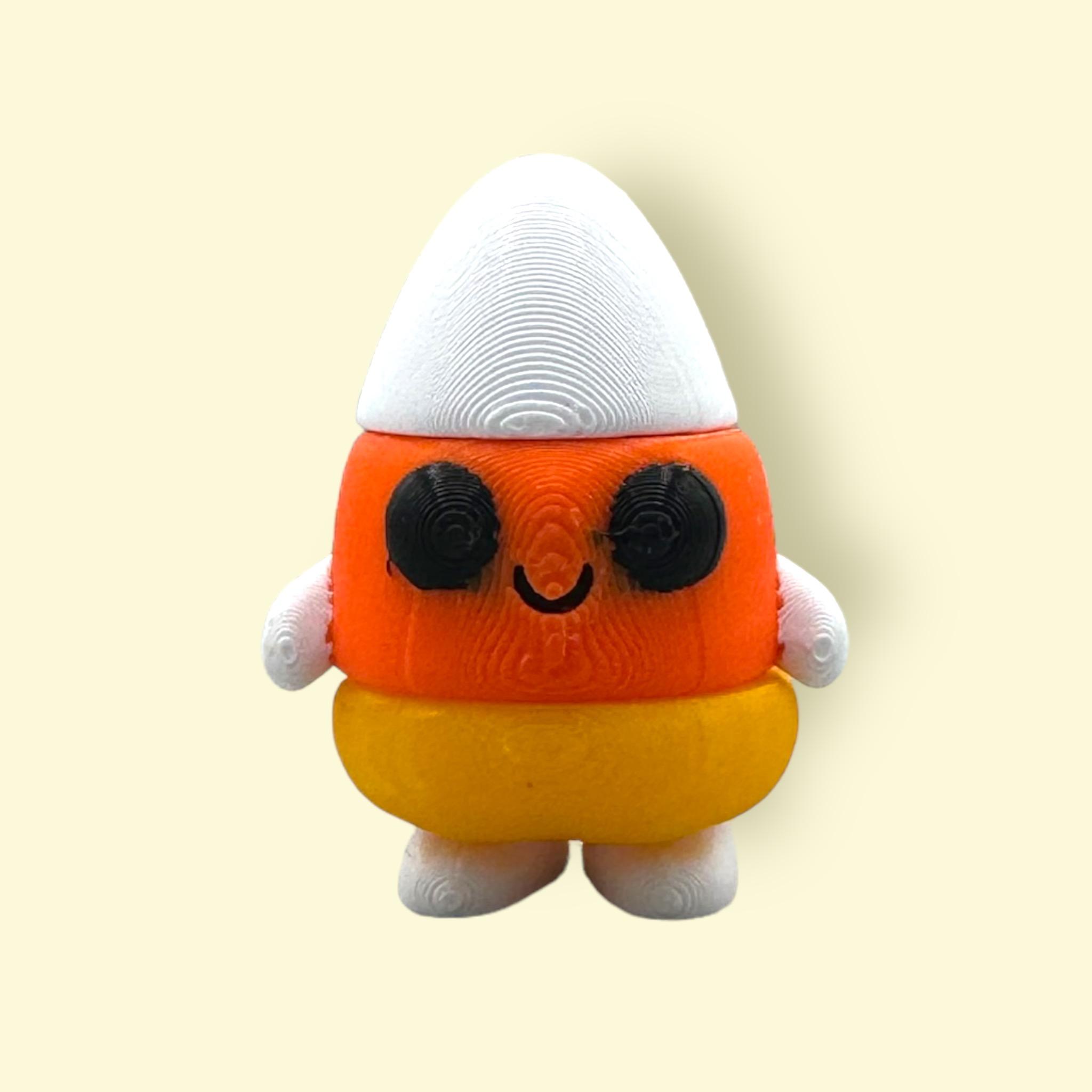 Cute Mini Candy Corn Flexy Keychain – No Supports, No AMS Needed 3d model