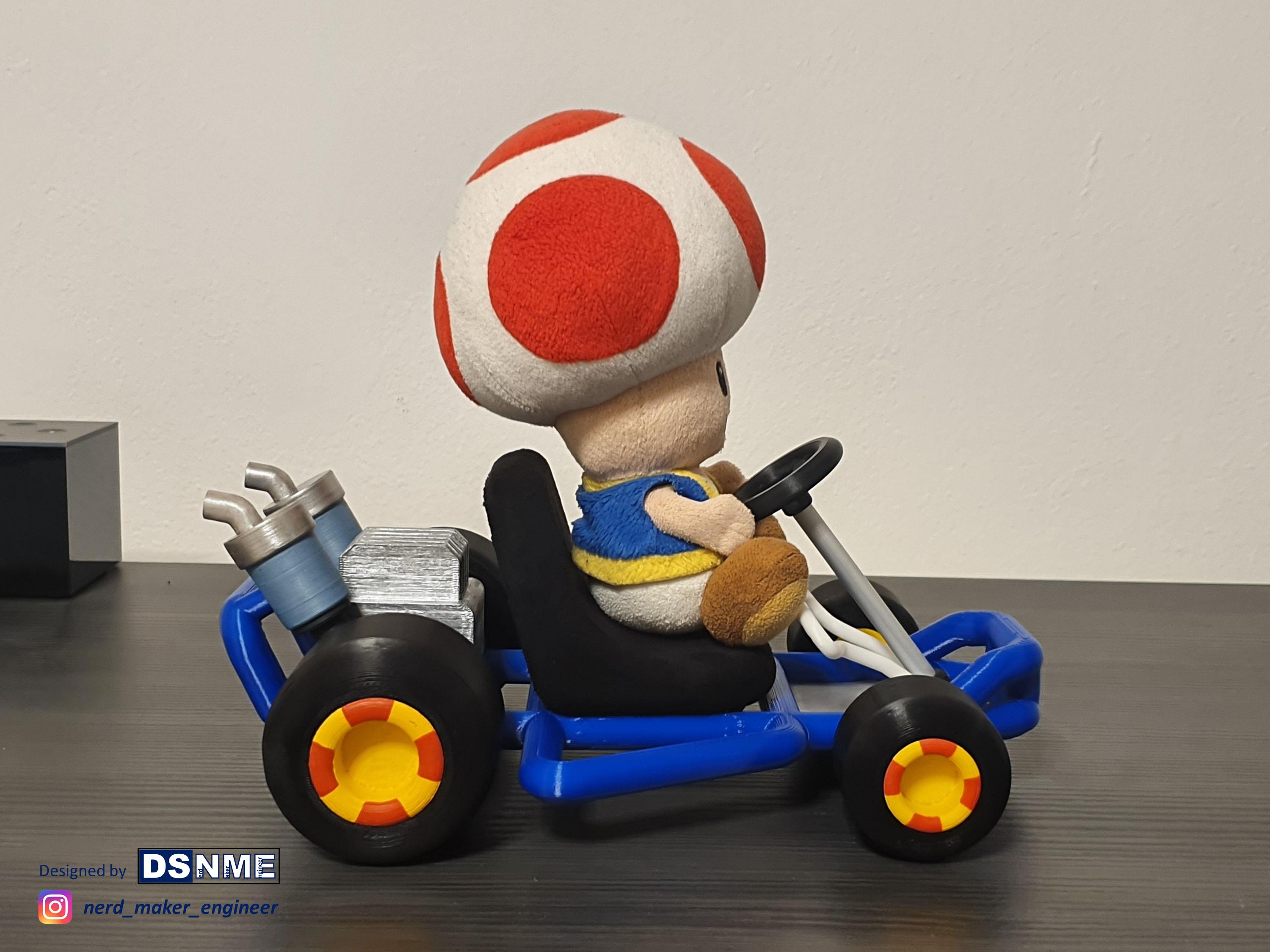 Mario Kart 64 Style Go-Kart (for San-Ei Plushs and Amiibos) 3d model