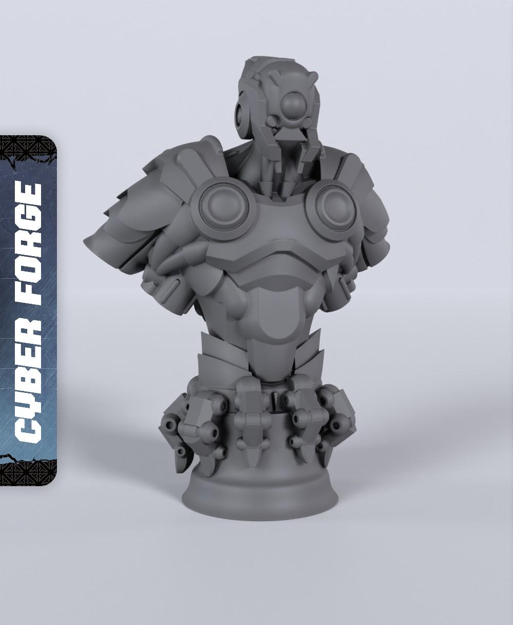 Seabed Bust - With Free Cyberpunk Warhammer - 40k Sci-Fi Gift Ideas for RPG and Wargamers 3d model